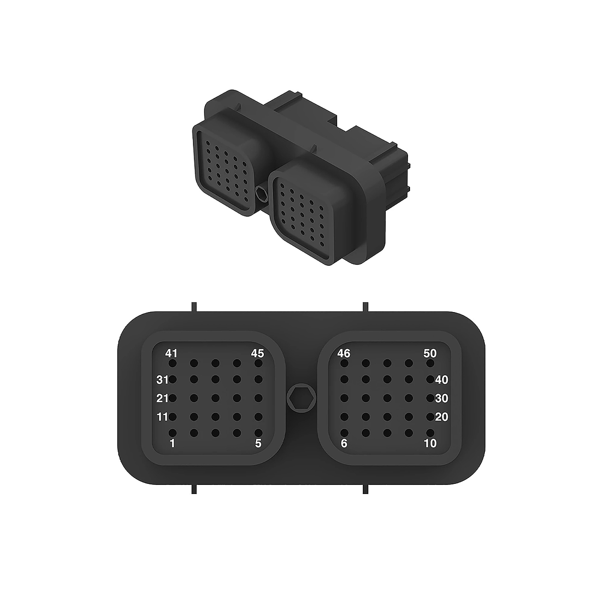 CONN DEUTSCH DRC 50W MS BLK PLSTC