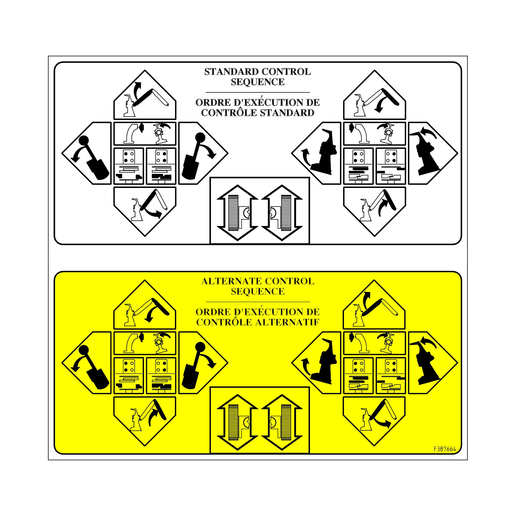 John Deere Cab Controls Label - F387664