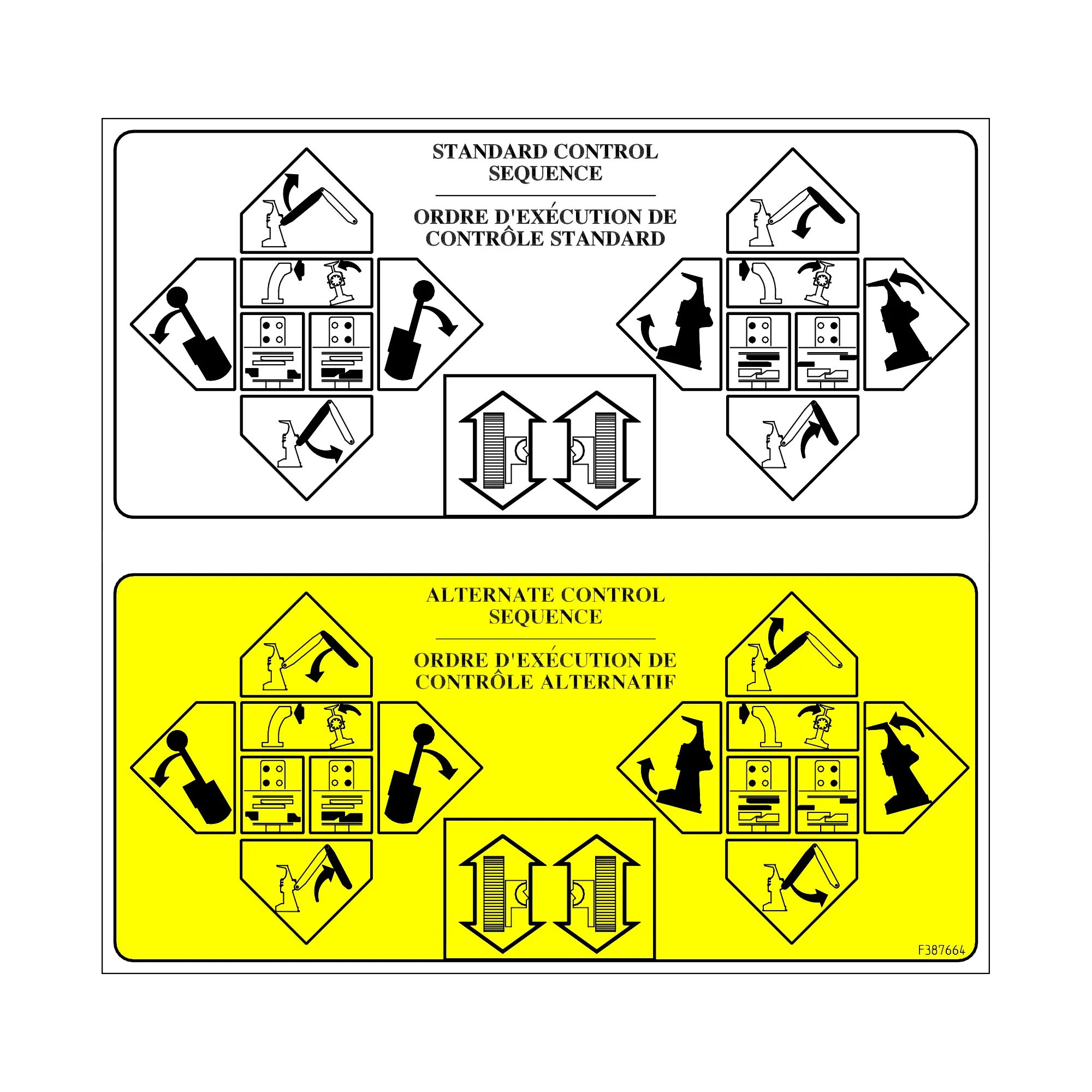 John Deere Cab Controls Label - F387664