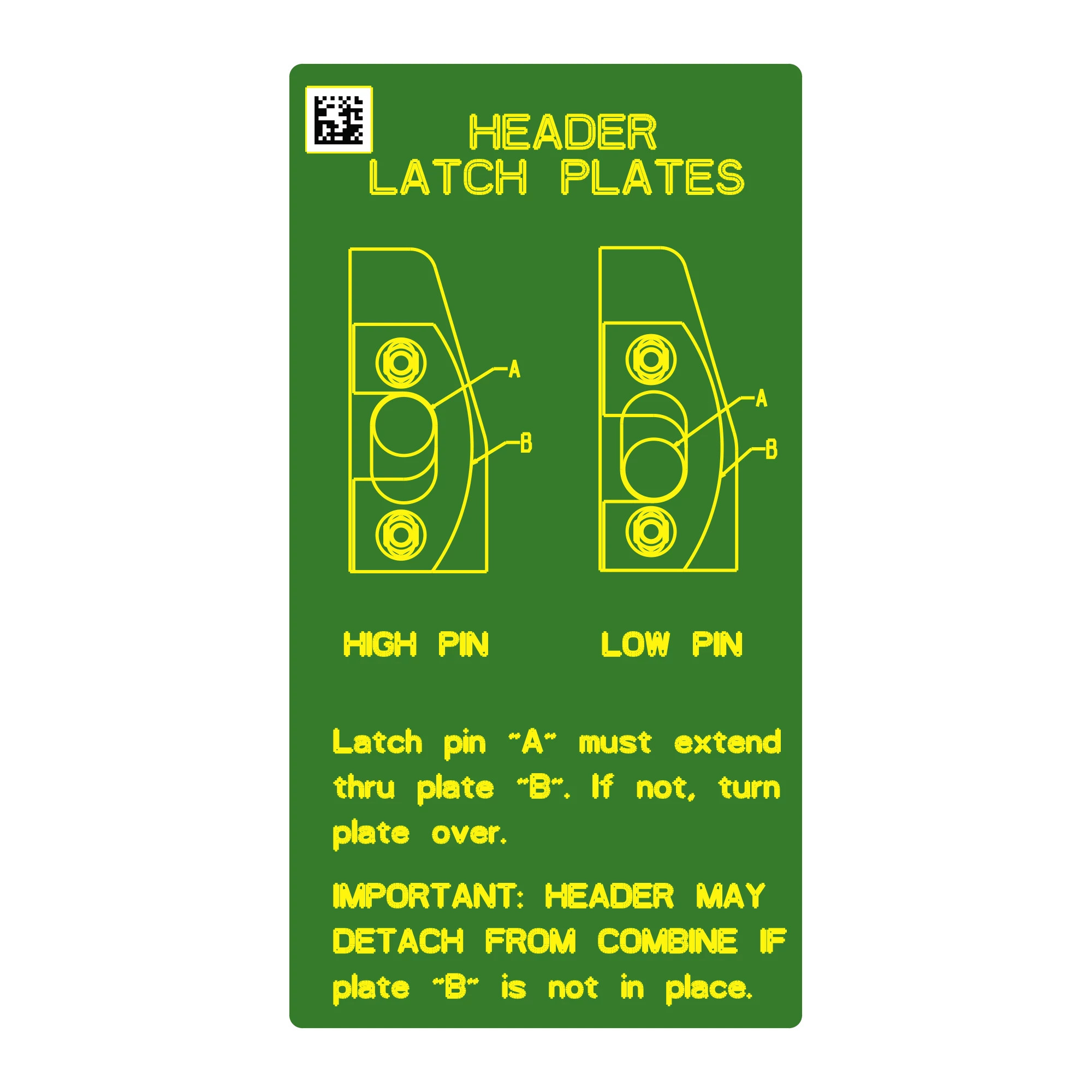 LABEL, LABEL, LABEL-HEADER LATCH PL