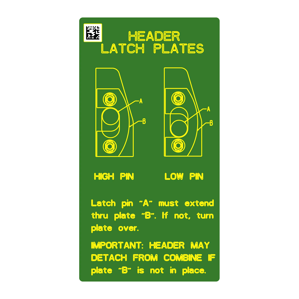 LABEL, LABEL, LABEL-HEADER LATCH PL