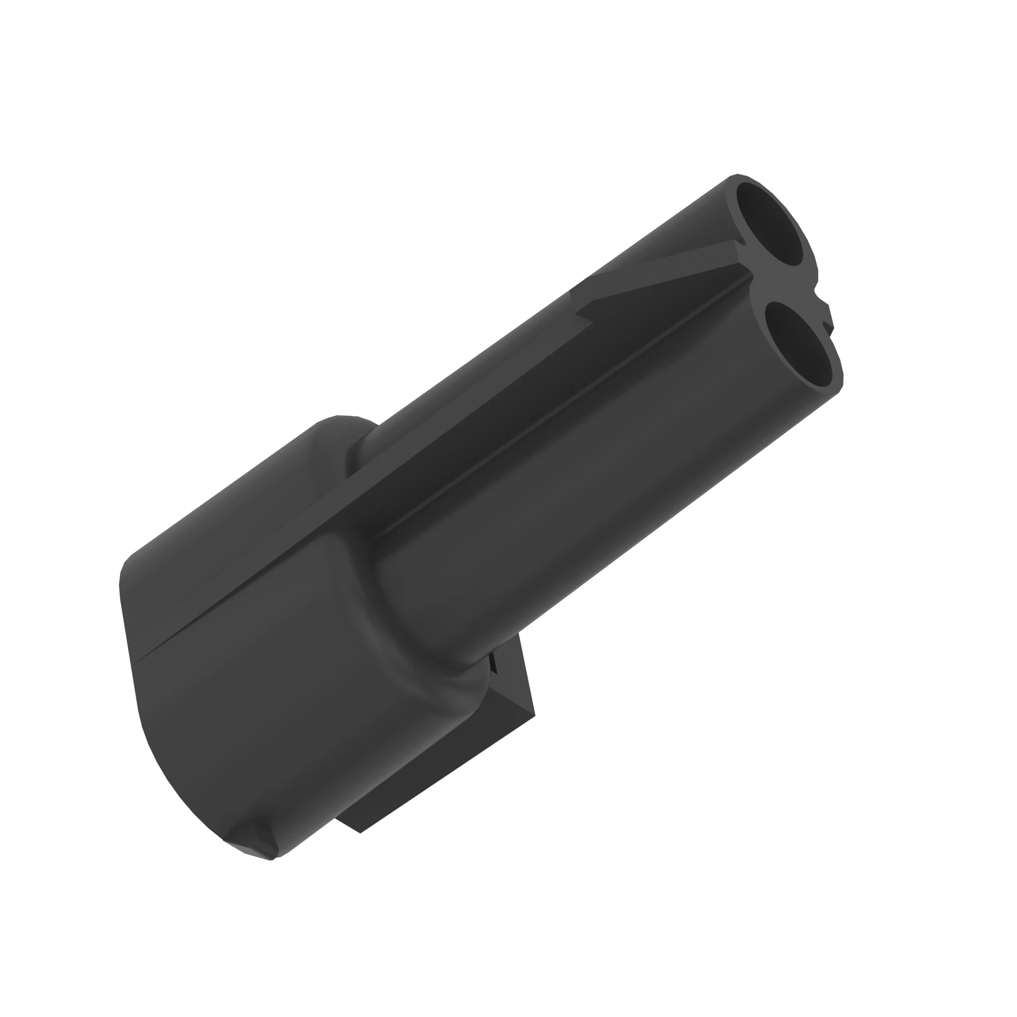 57M7369: Black Internal Electrical Connector Housing, 2 Cavities