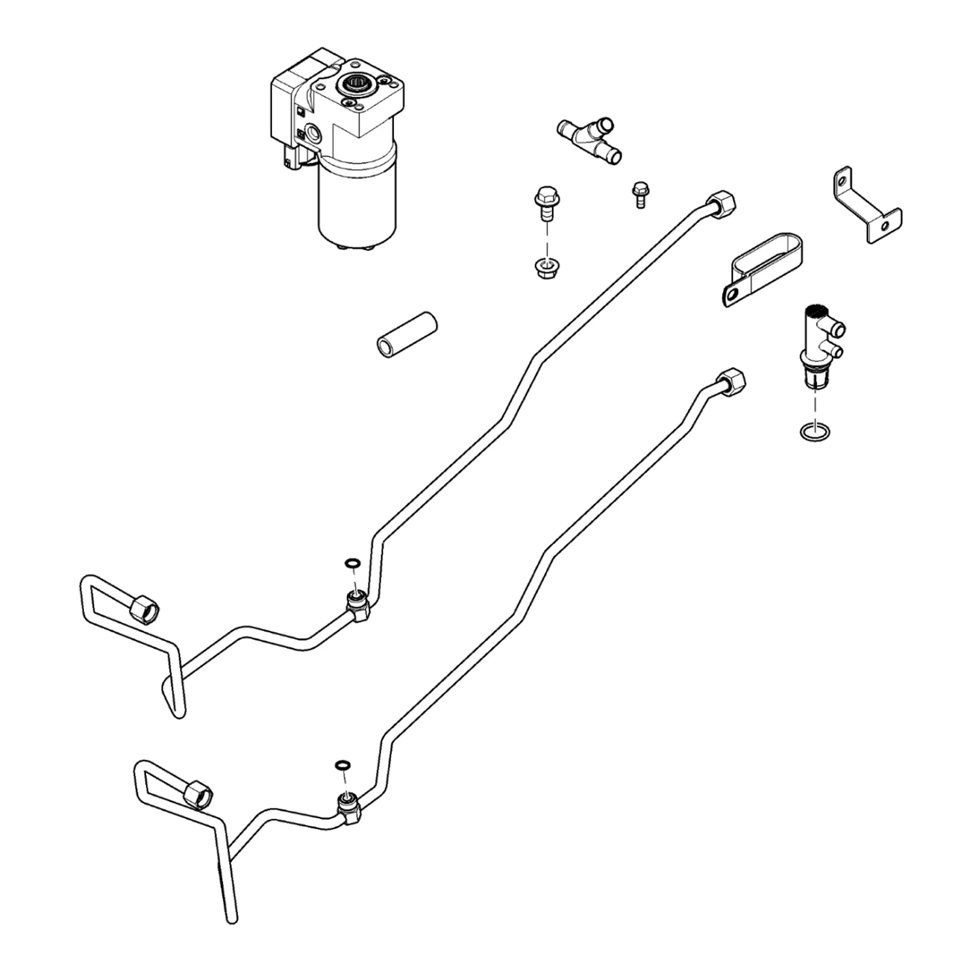 John Deere AutoTrac™ Steering Control Unit/Oil Line Attachment - BPF11257