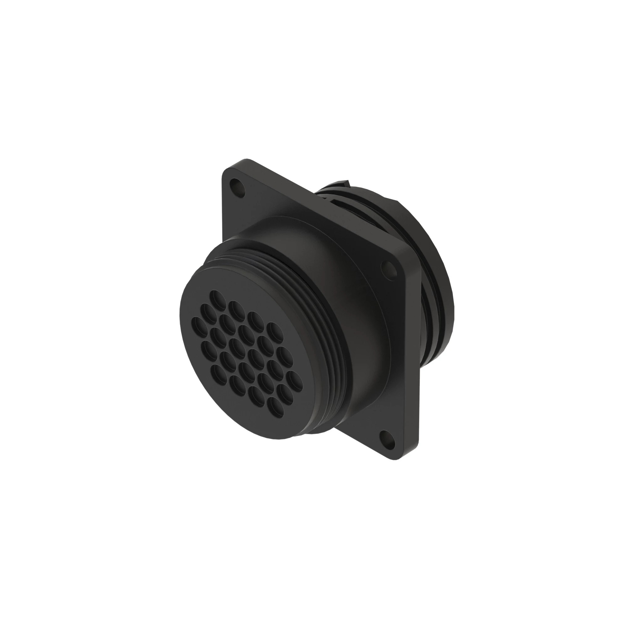 John Deere Black External Electrical Connector Housing, 24 Cavities - 57M7199