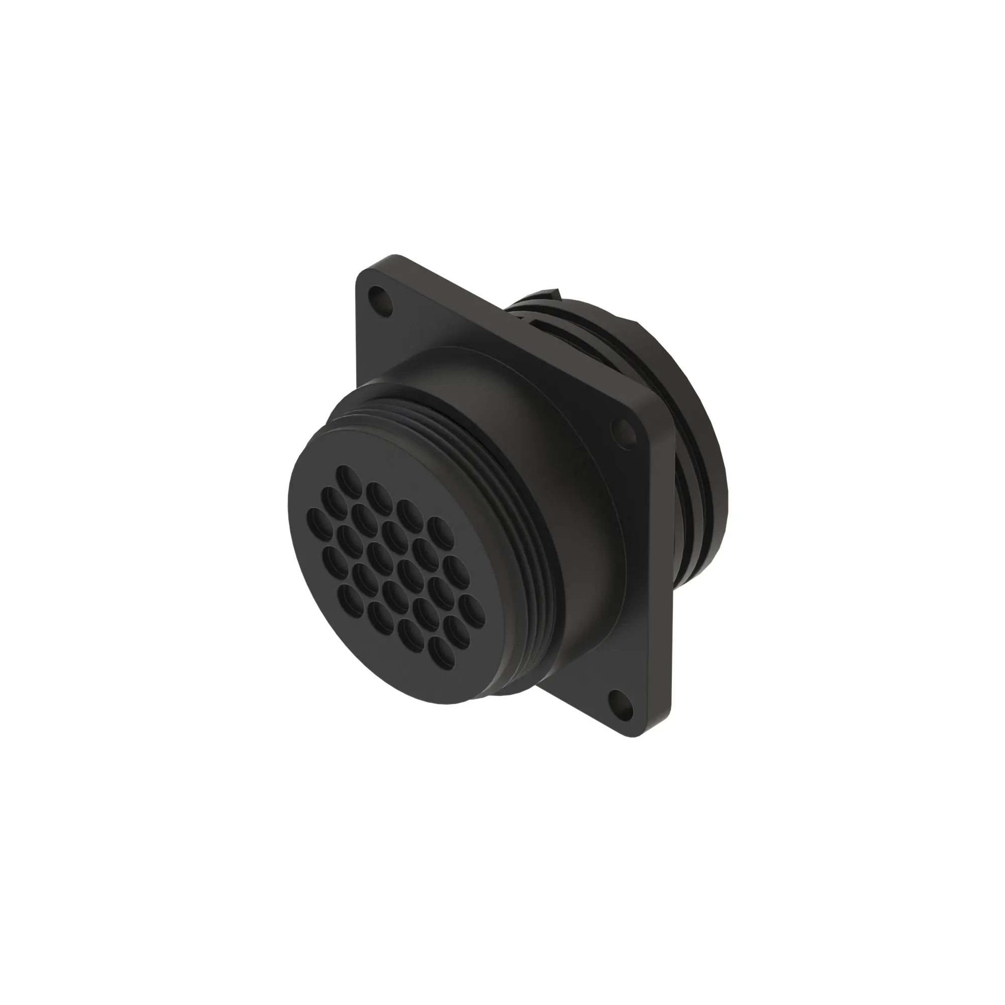 John Deere Black External Electrical Connector Housing, 24 Cavities - 57M7199