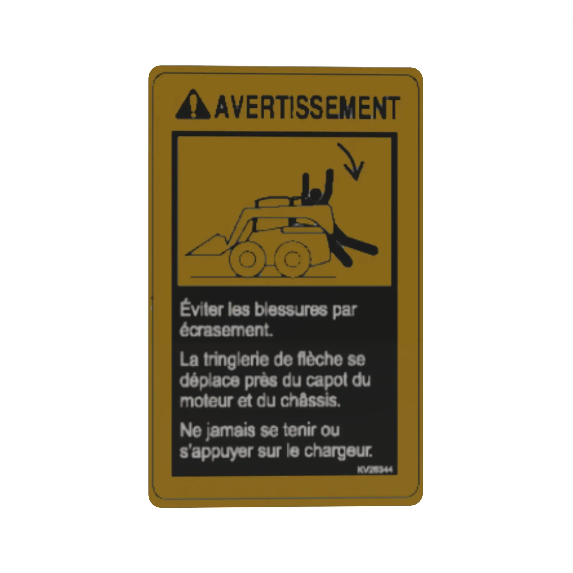 FRENCH LABEL, WARNING, CRUSH LABEL
