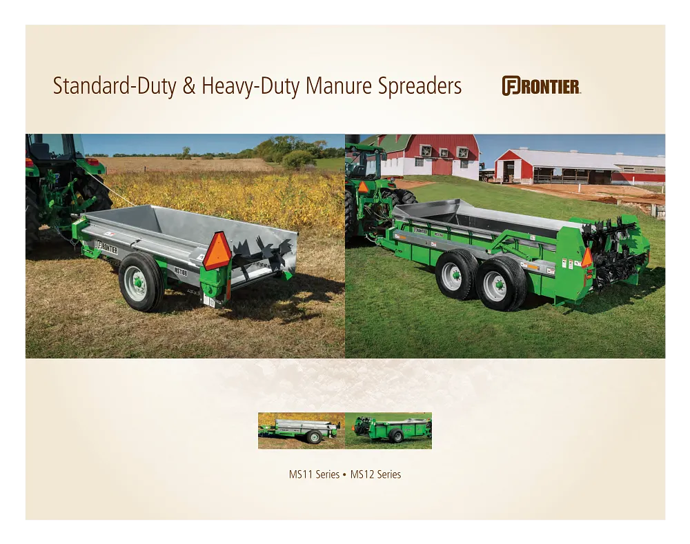 Frontier Standard-Duty & Heavy-Duty Manure Spreaders Brochure cover
