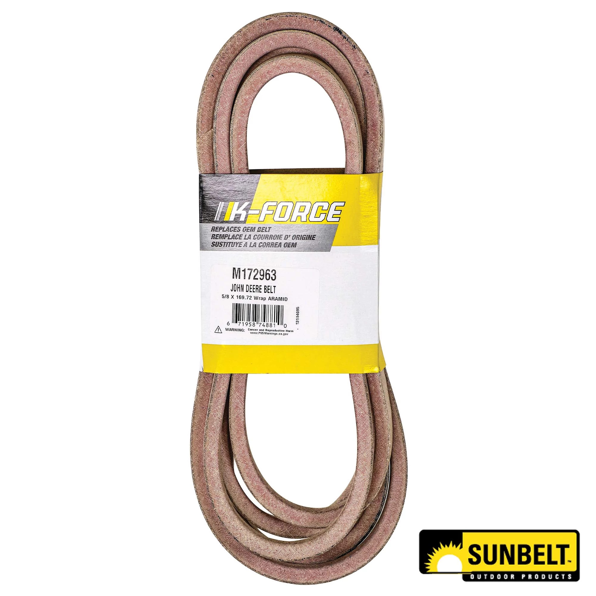 A&I Products HB Section Mower Deck Drive V-Belt, Effective Length 4311 mm (169.7 inch) - A-M172963
