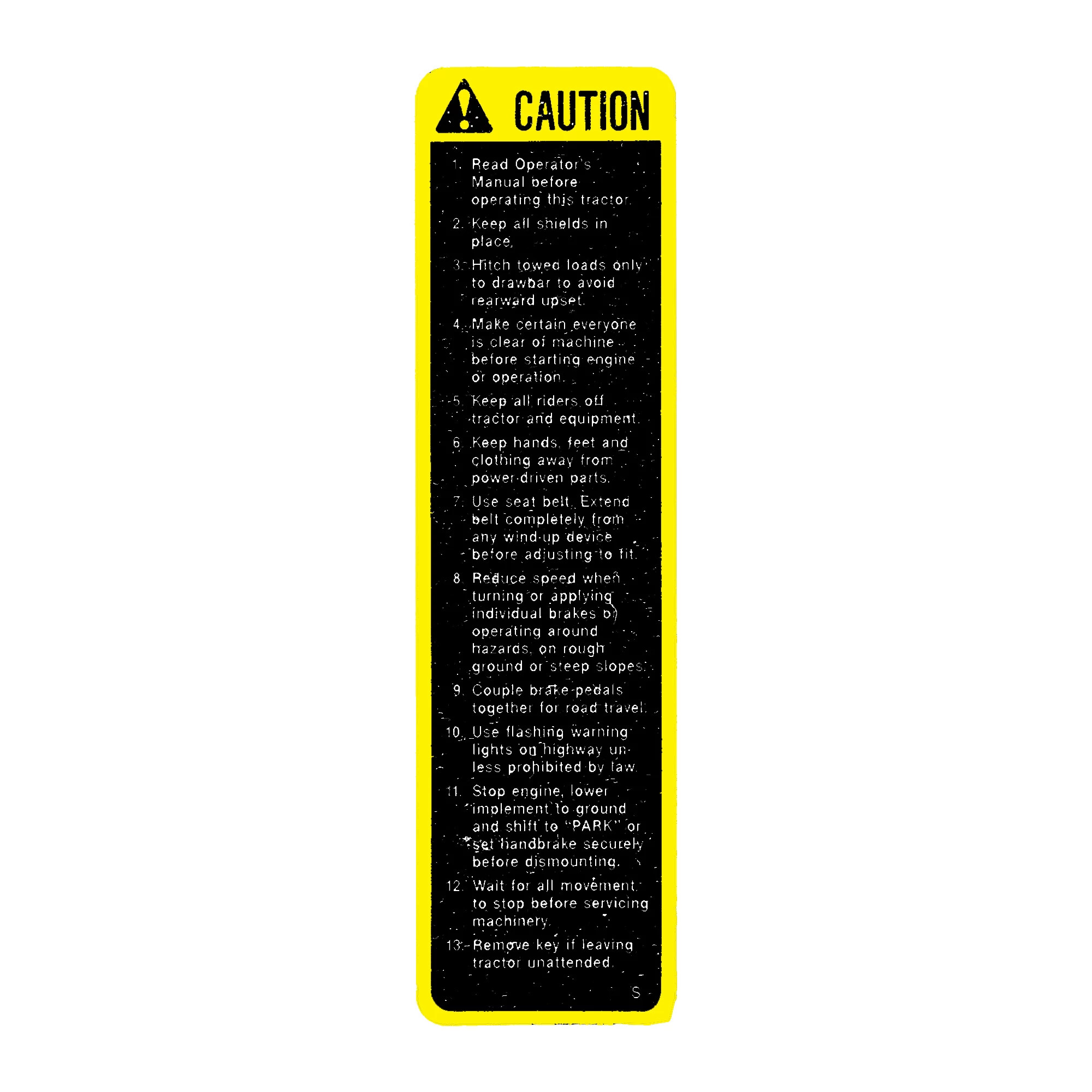 John Deere Caution Label - R87527