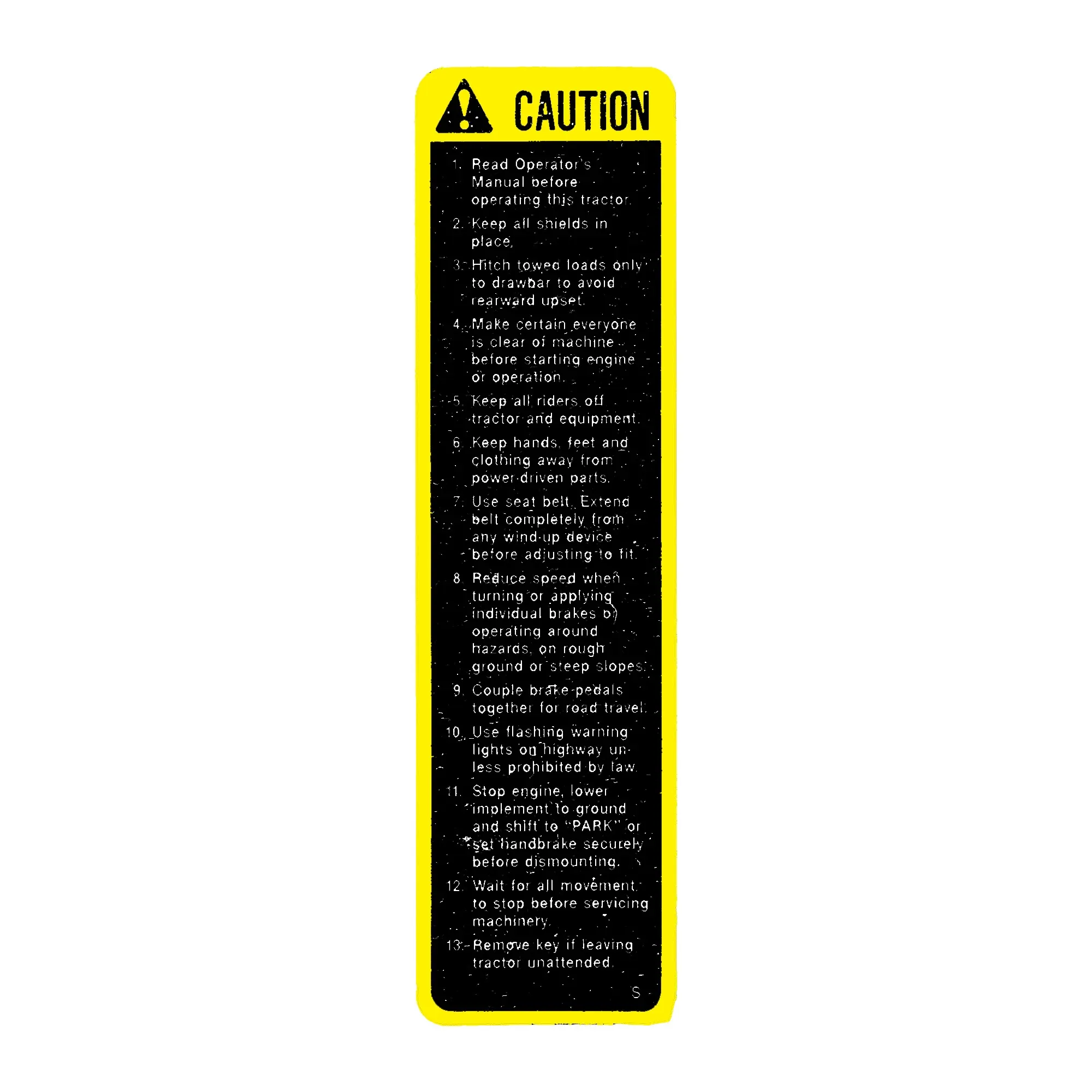 John Deere Caution Label - R87527
