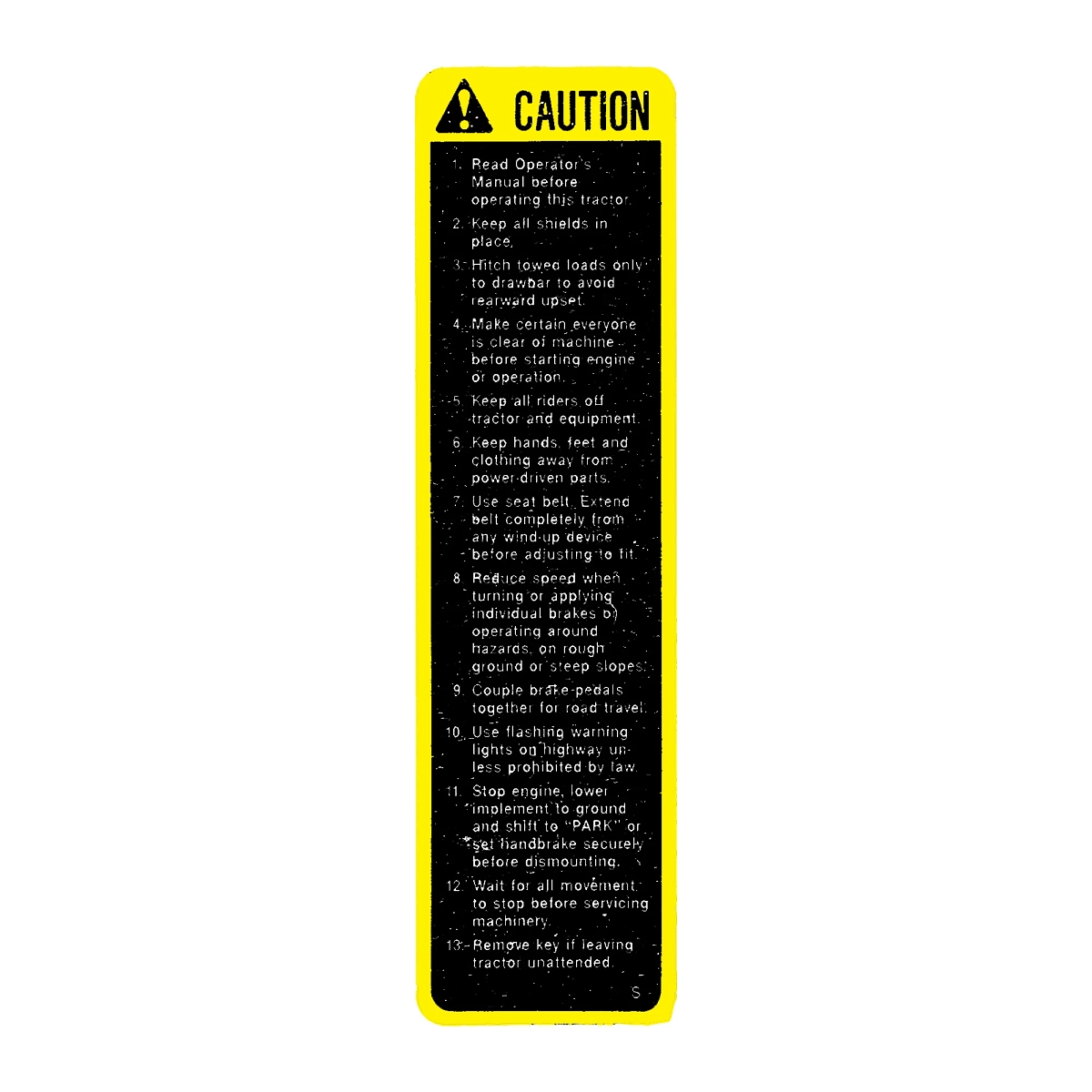 Label, Caution