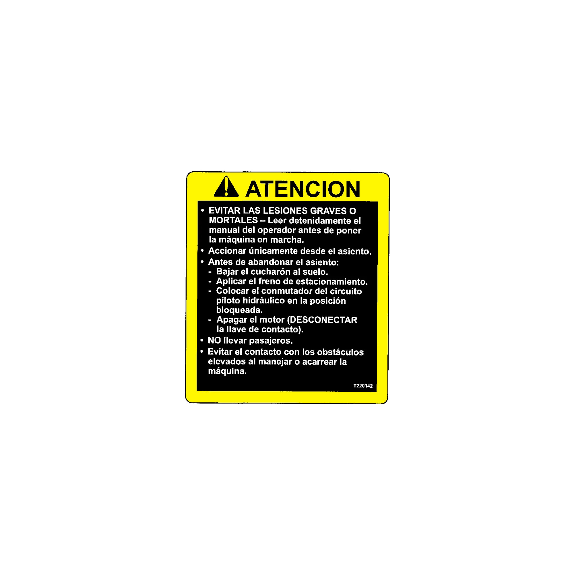 SAFETY SIGN ( SPANISH )