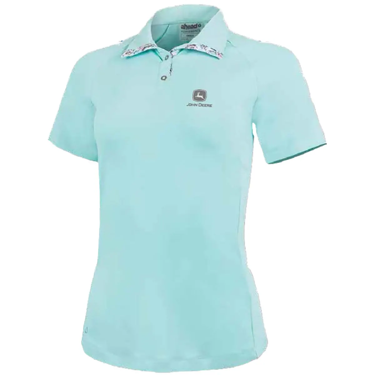 Cascade Blue Polo with Detailed Collar  