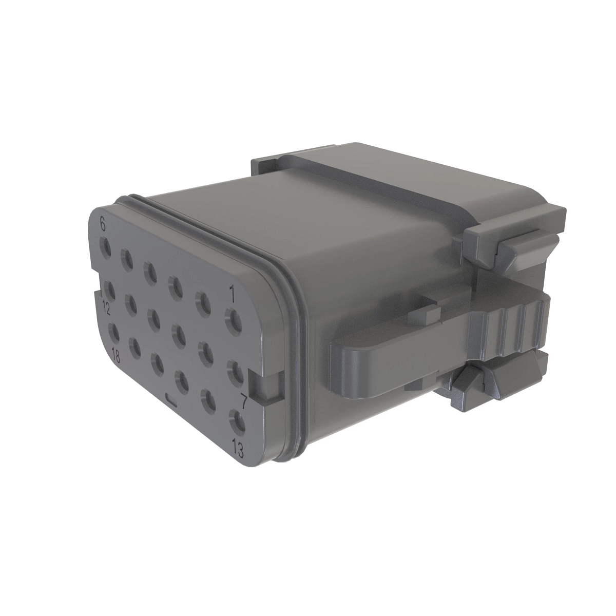 Conn Amphenol at 18W Fs Blk Plstc