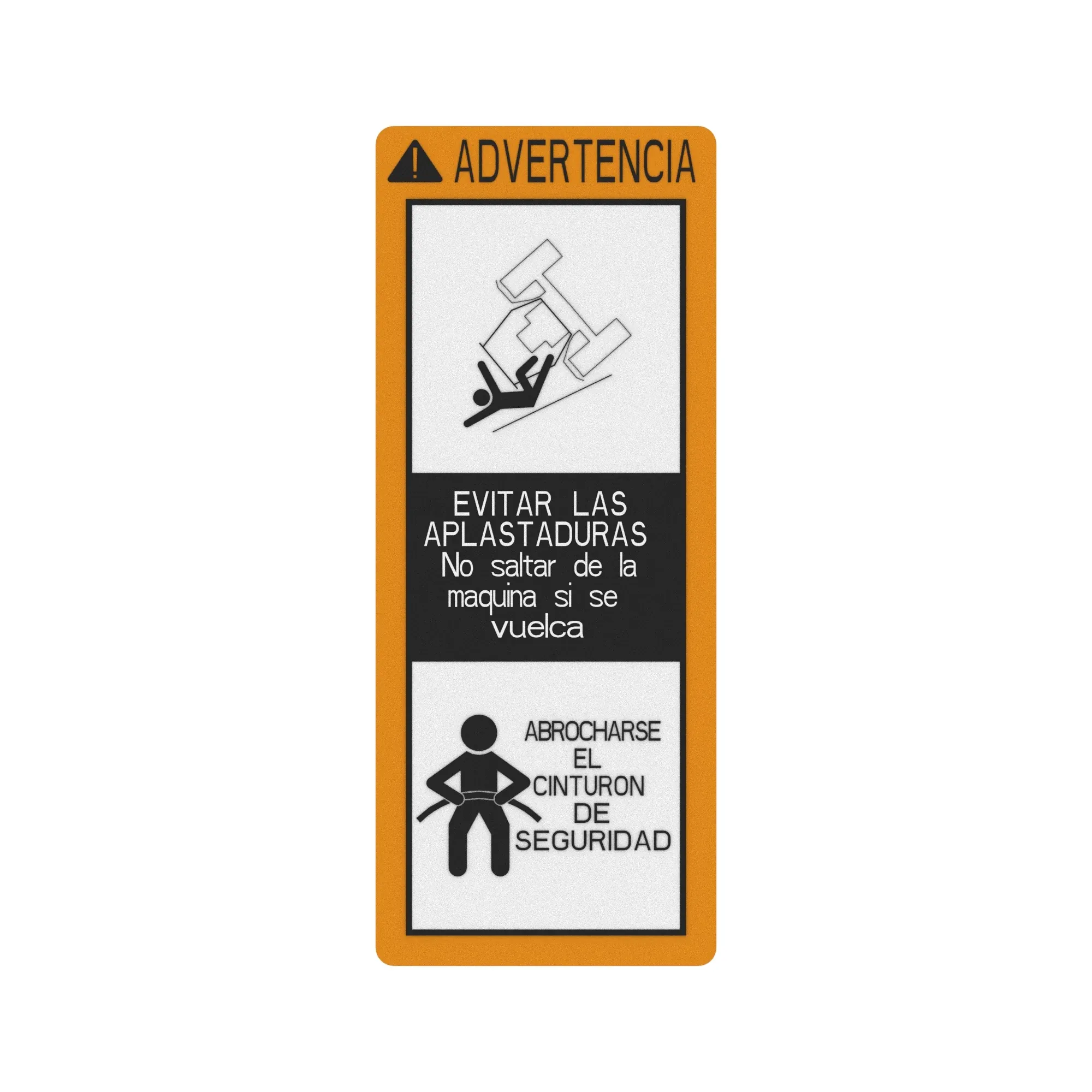 John Deere Safety Sign, Warning Spanish - LVU14560