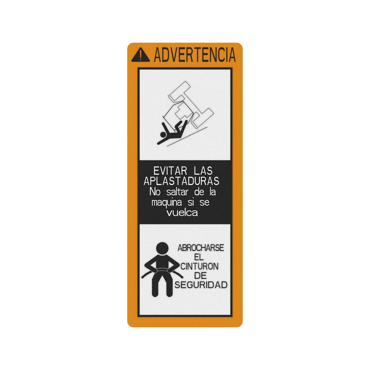 Safety Sign, Label, Warning Spanish