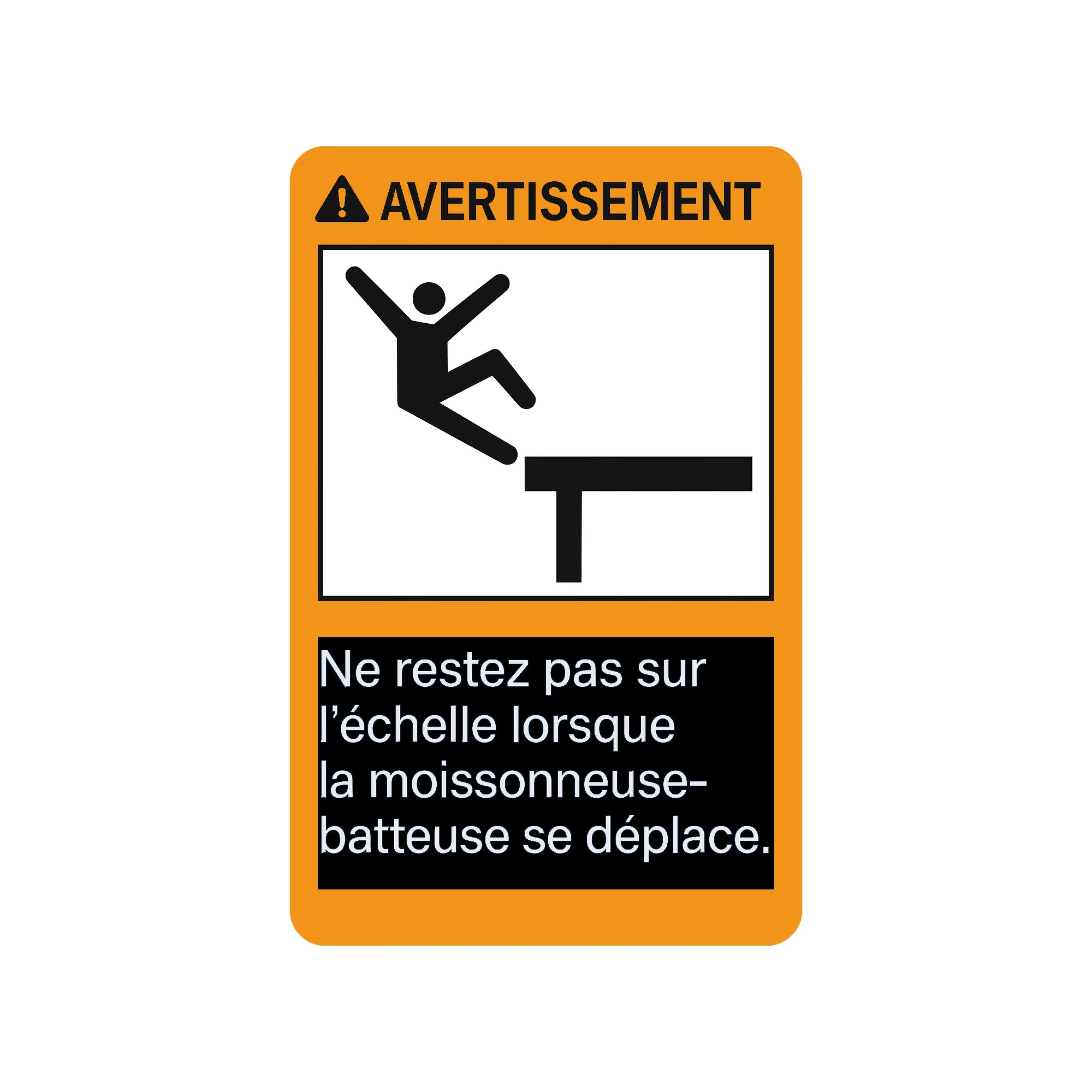 SIGN, FRONT ENTRY WARNING, FRENCH