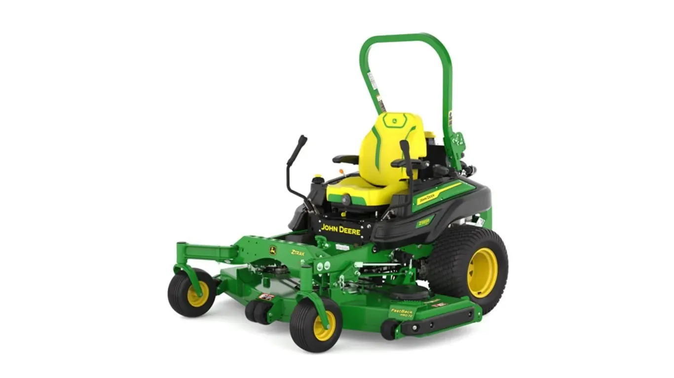 Front left-facing view of the ZTrak Z985R EFI zeroâ€‘turn commercial mower.