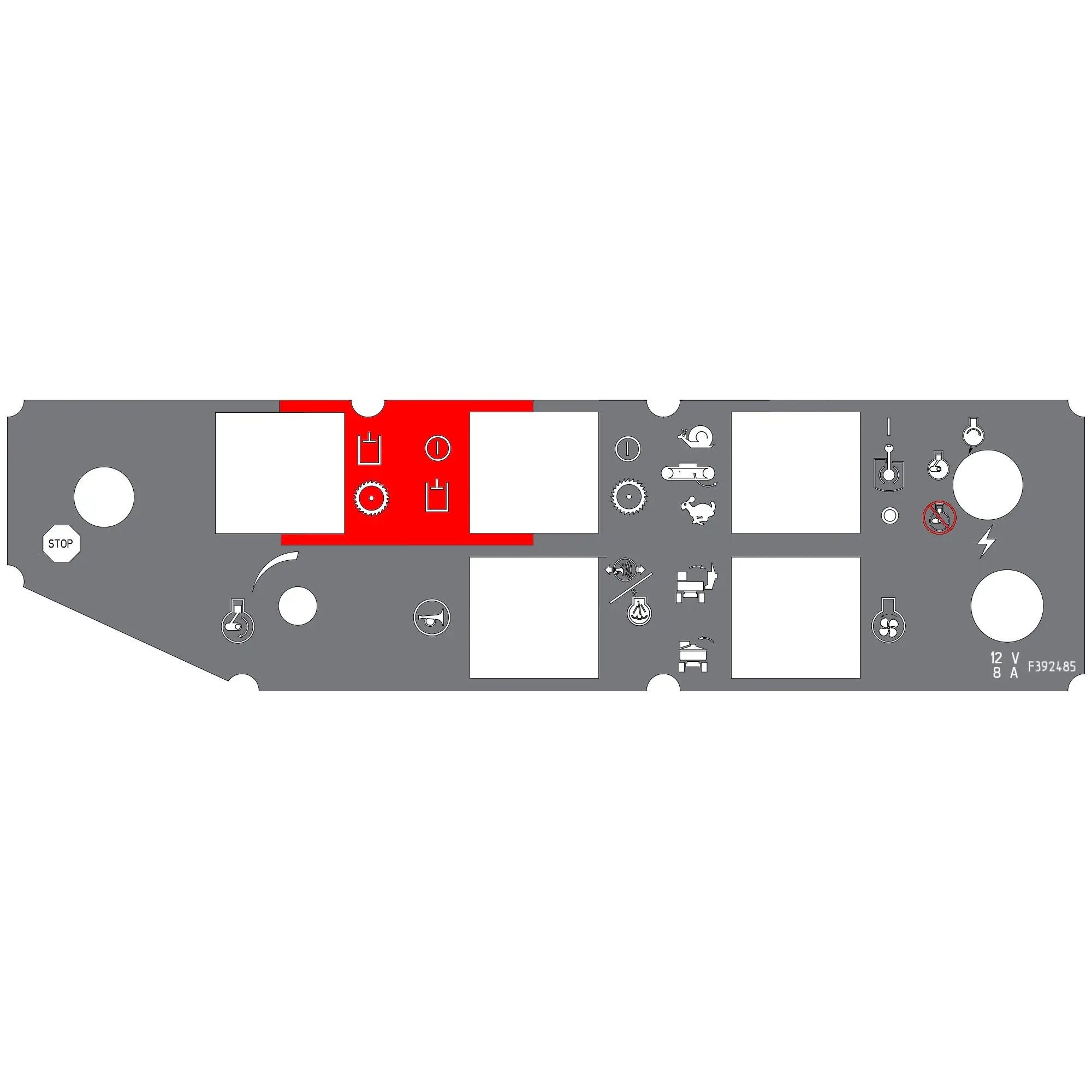 John Deere Console Label - F392485