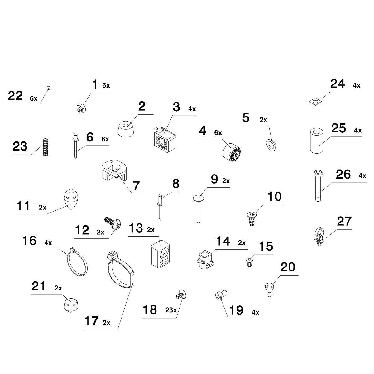 Repair Kit, Set of Wear Parts Suppl