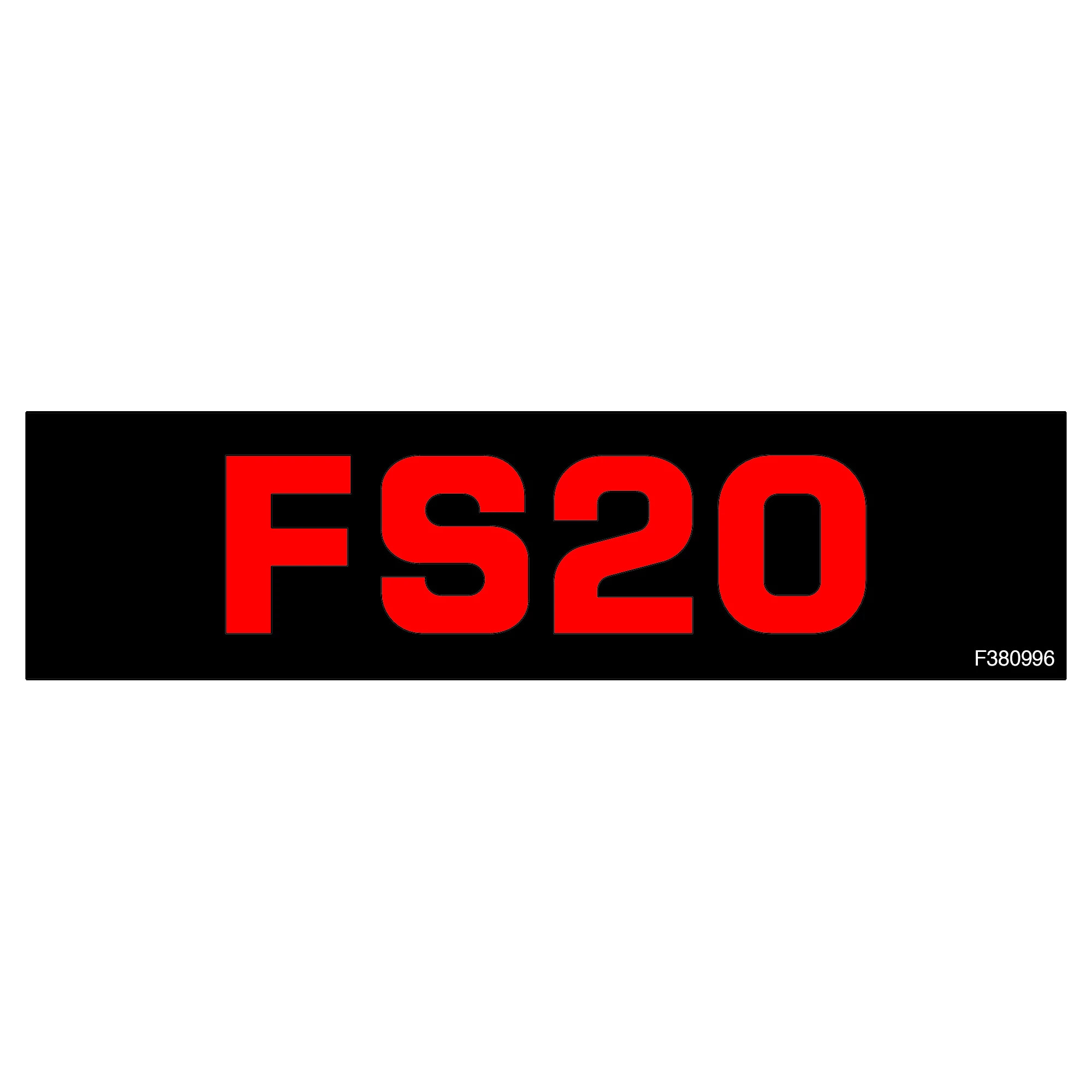 John Deere Model FS20 Waratah Label - F380996