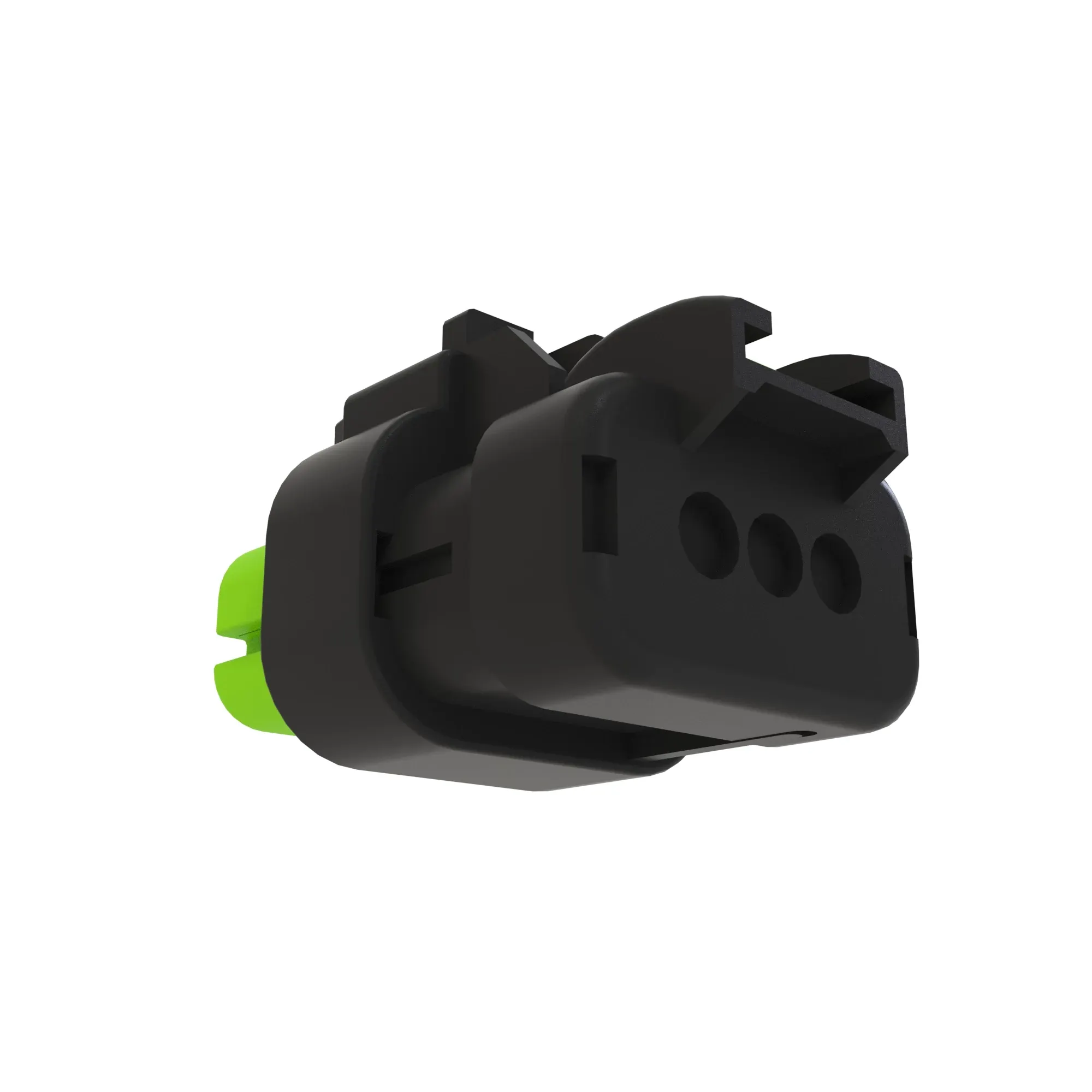 John Deere Green Electrical Connector Housing, 3 Cavities - 57M9783