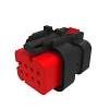 TYCO AMPSEAL16 8W RCPT SLD RED PLST