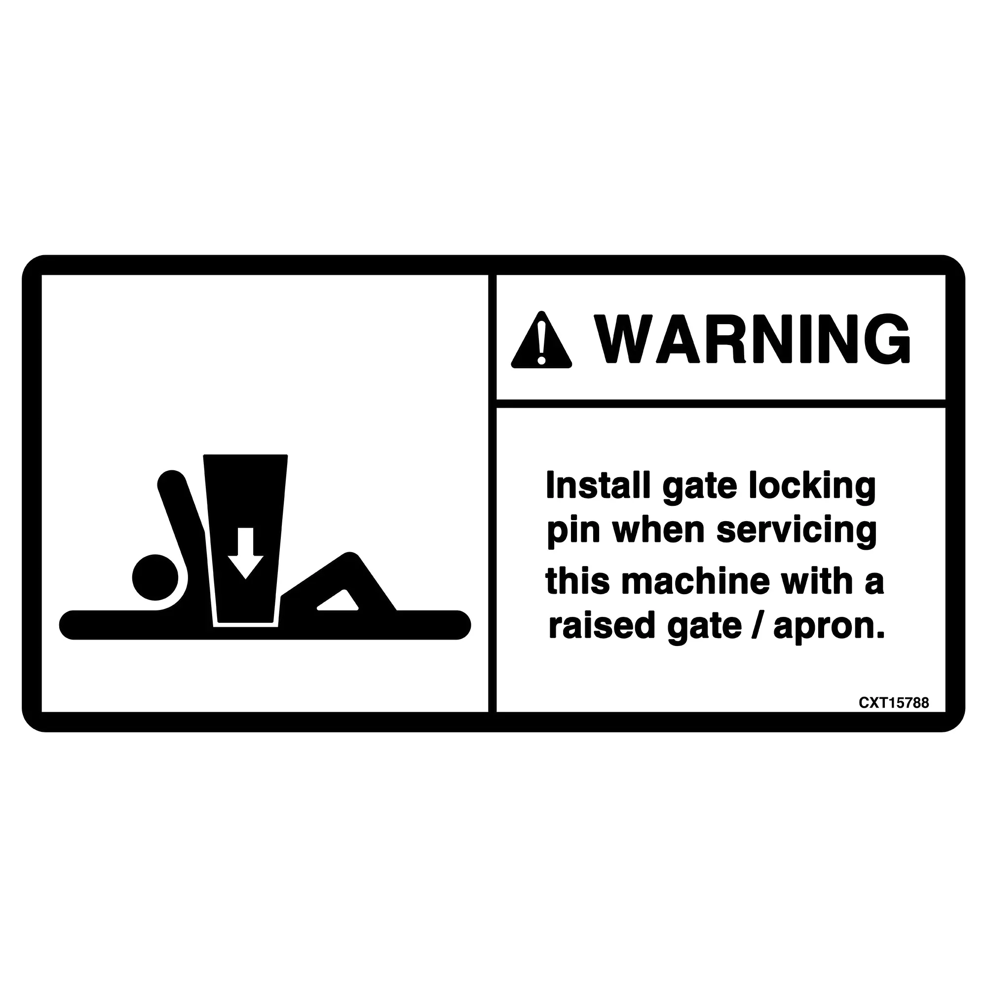 John Deere Gate Warning Decal - CXT15788