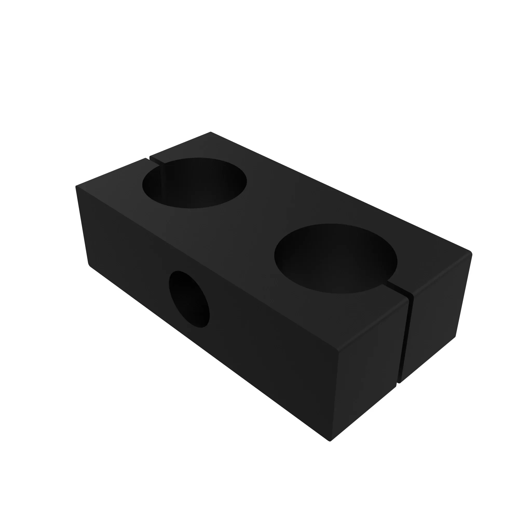 BLOCK CLAMP, RUBBER CLAMP, 2 HOLES