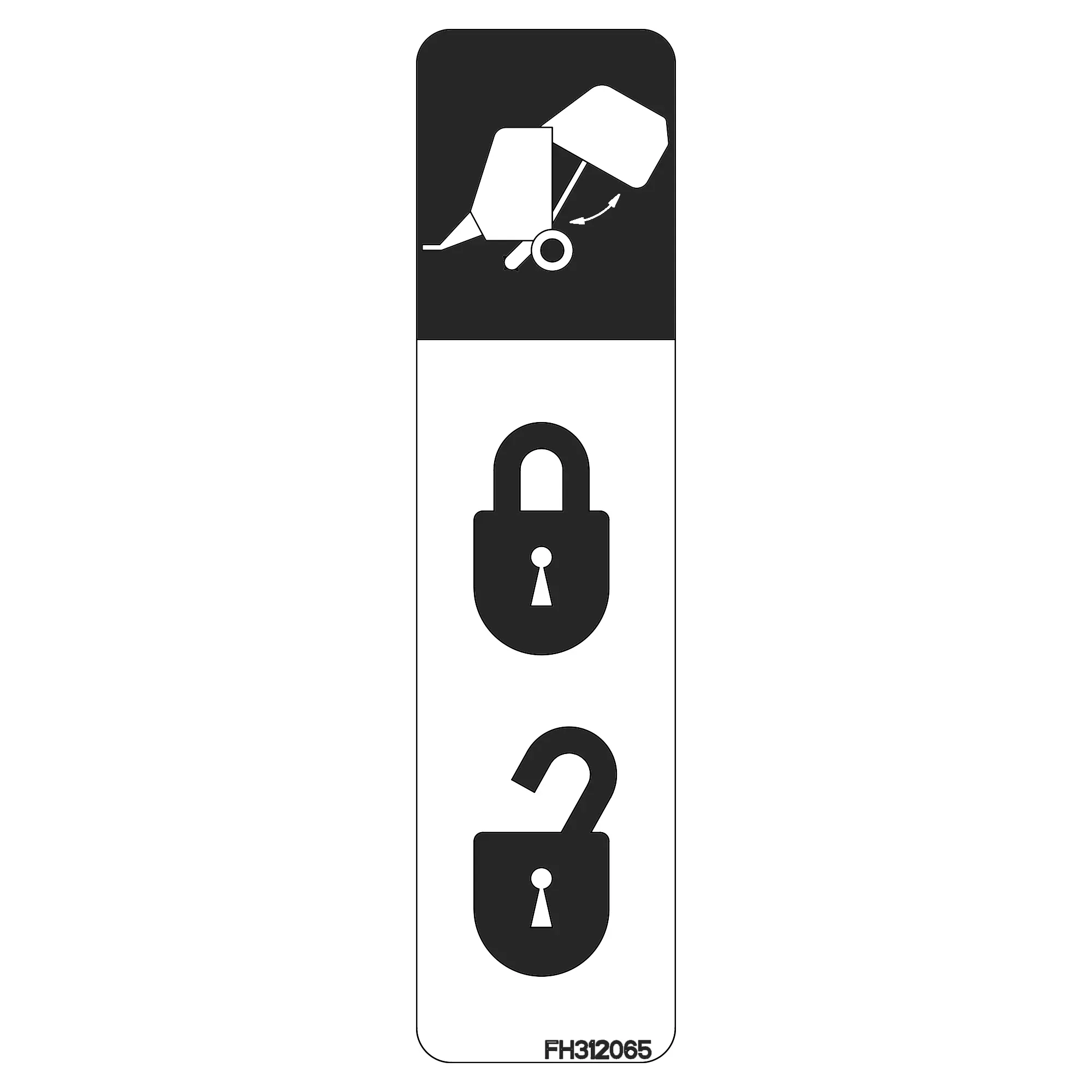 John Deere Gate Lock Label - FH312065