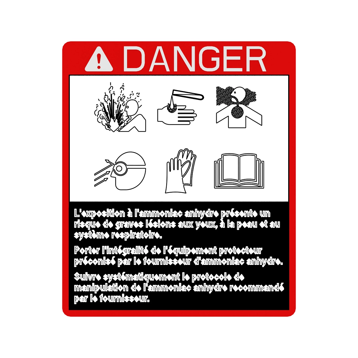 Sign, Danger, Anhydrous, French