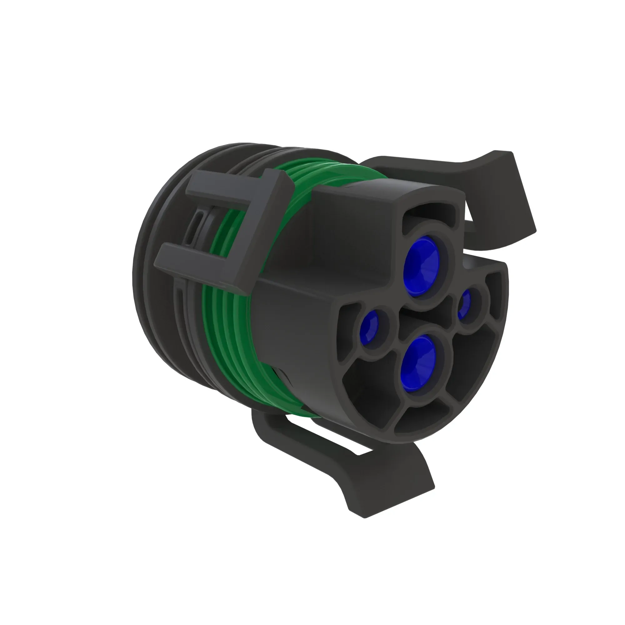 John Deere Black External Electrical Connector Housing, Cavities 4 - 57M15825
