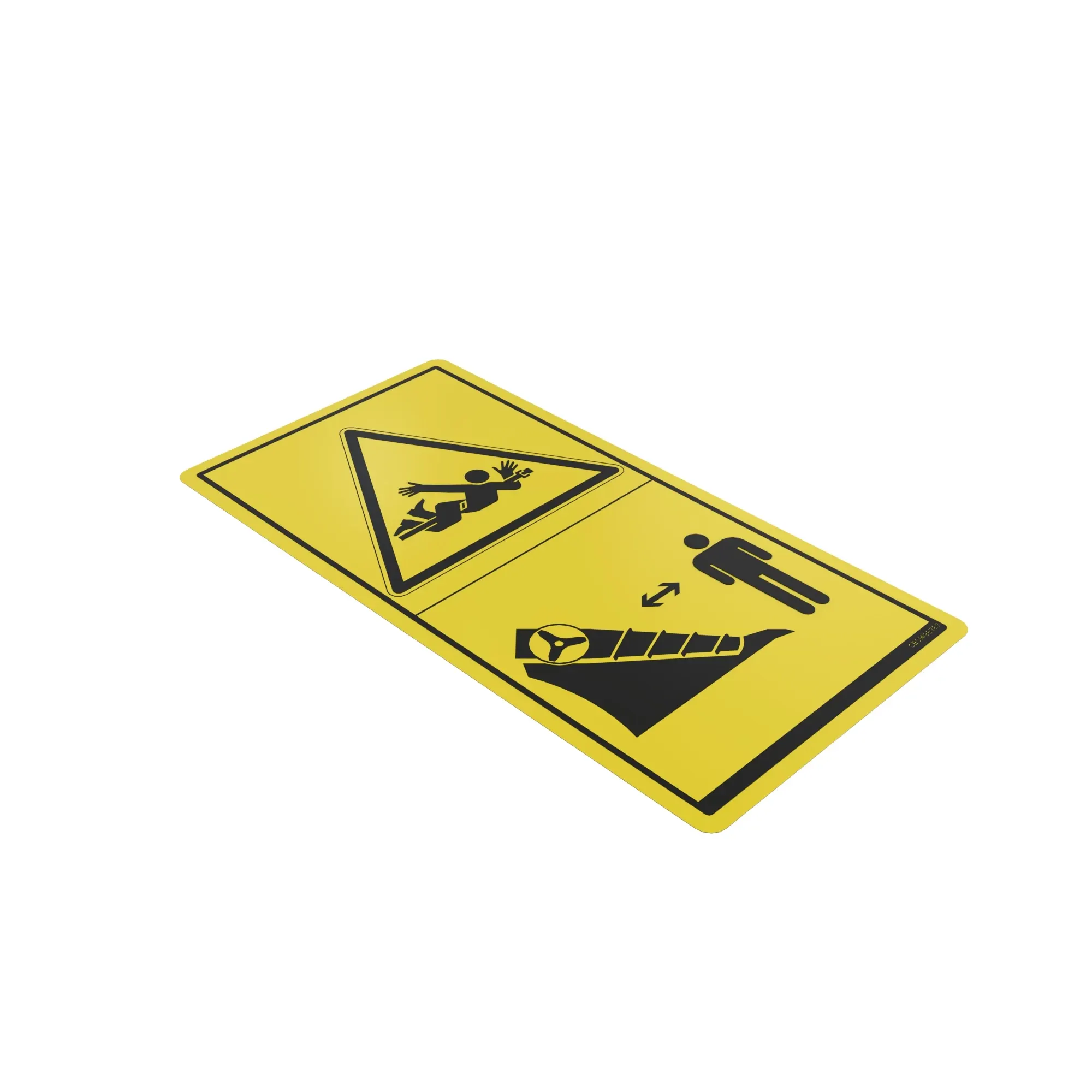 John Deere Scrolls Text Free Warning Decal - CB01498787