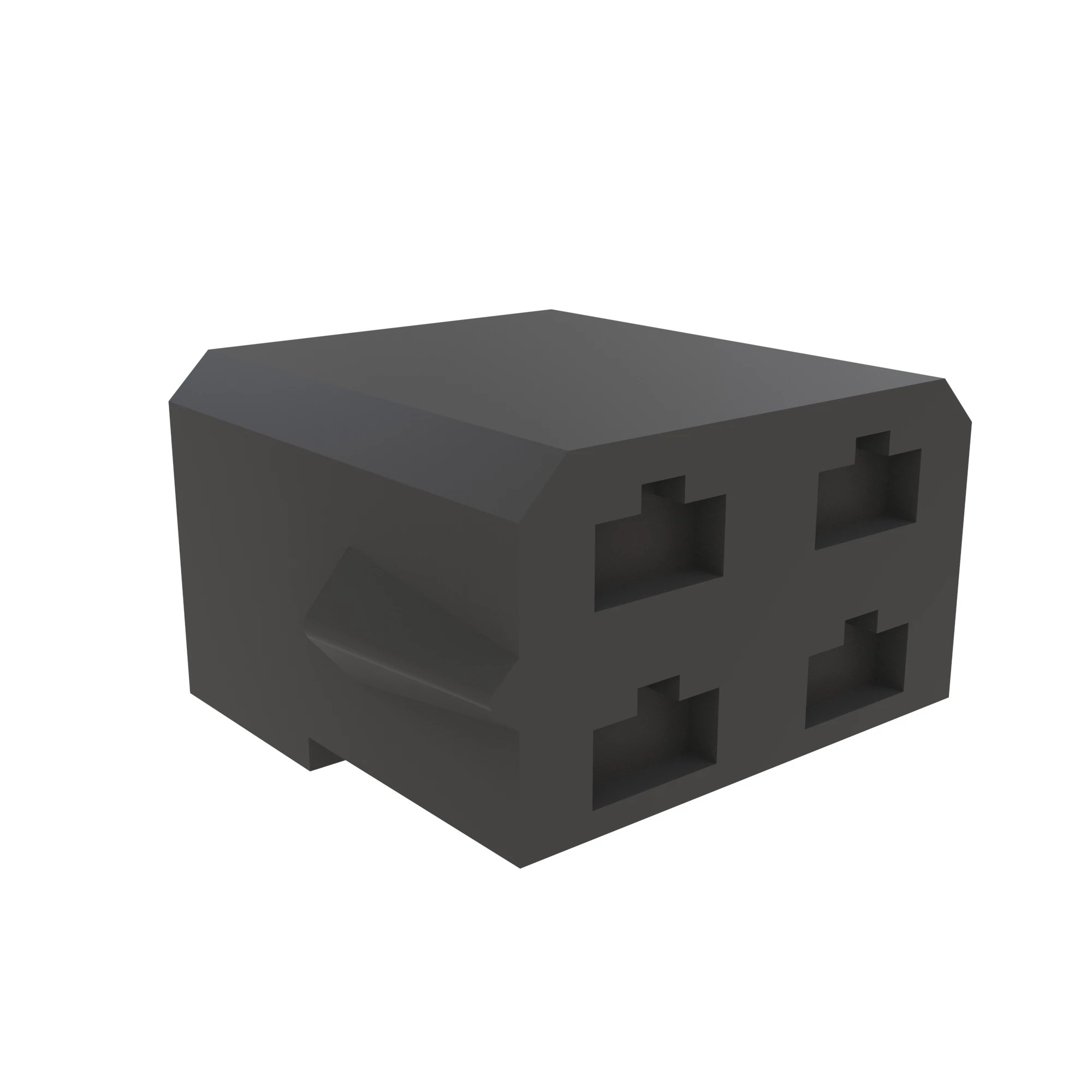 CONN TYCO FASTON 4W M NTRL PLSTC