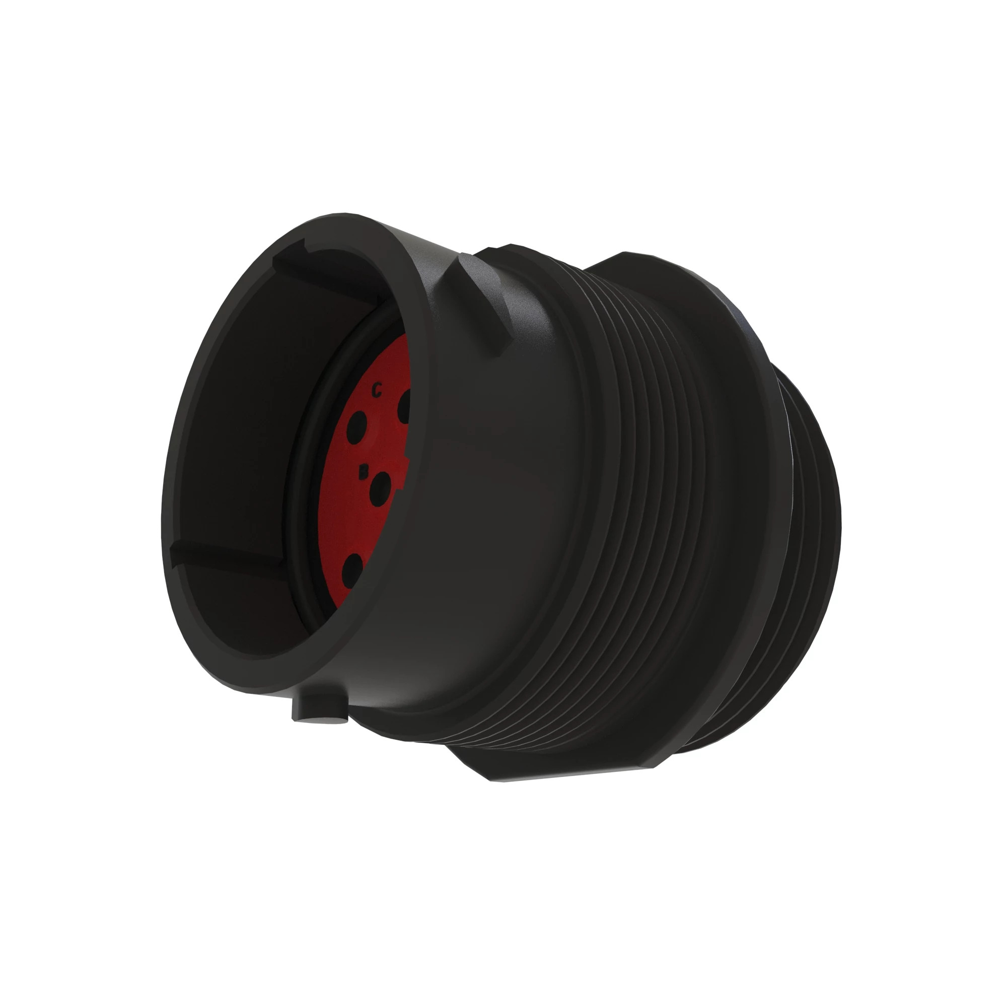 John Deere Black External Electrical Connector Housing, 8 Cavities - 57M13572