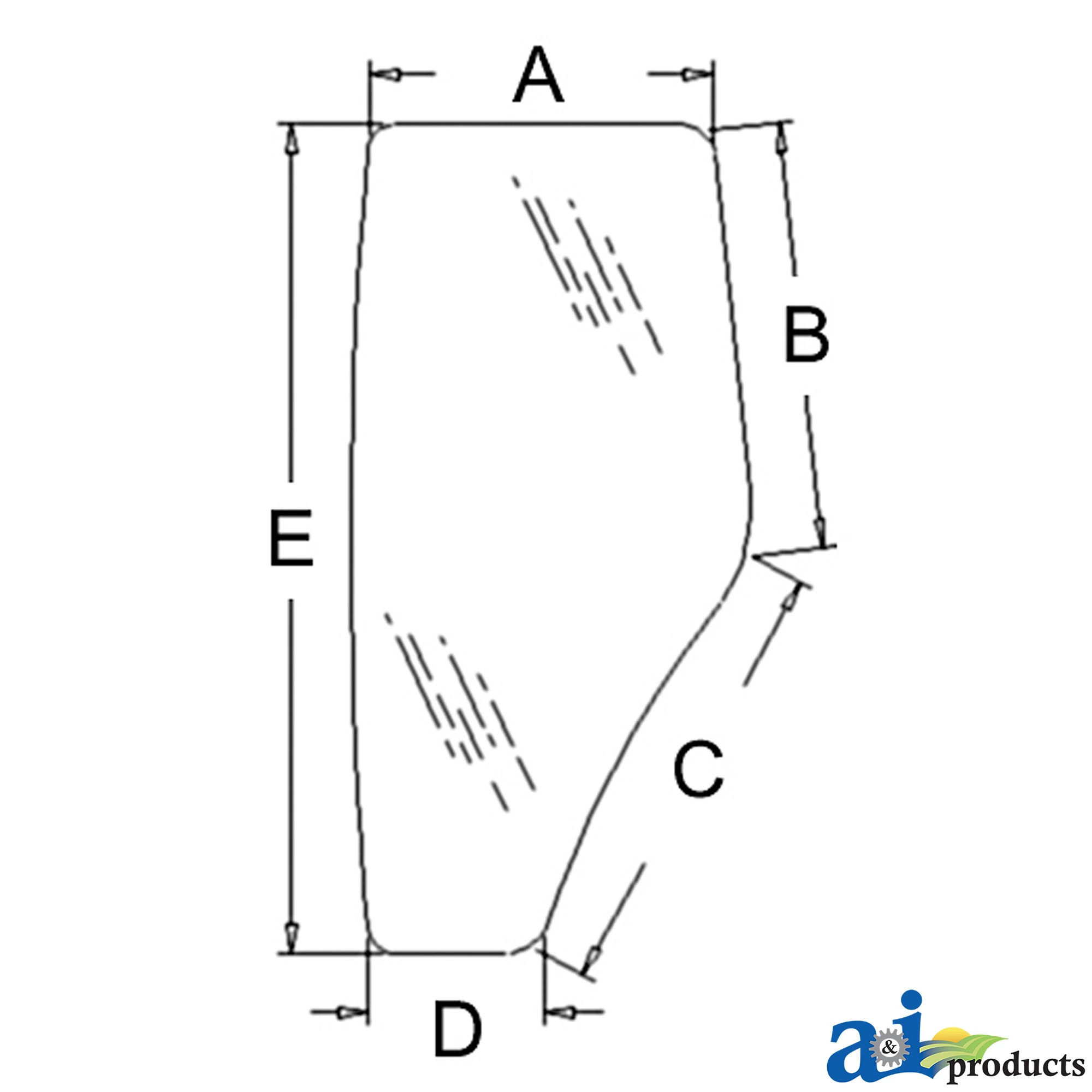 A&I Products Left Side Cab Glass Door - A-R198624