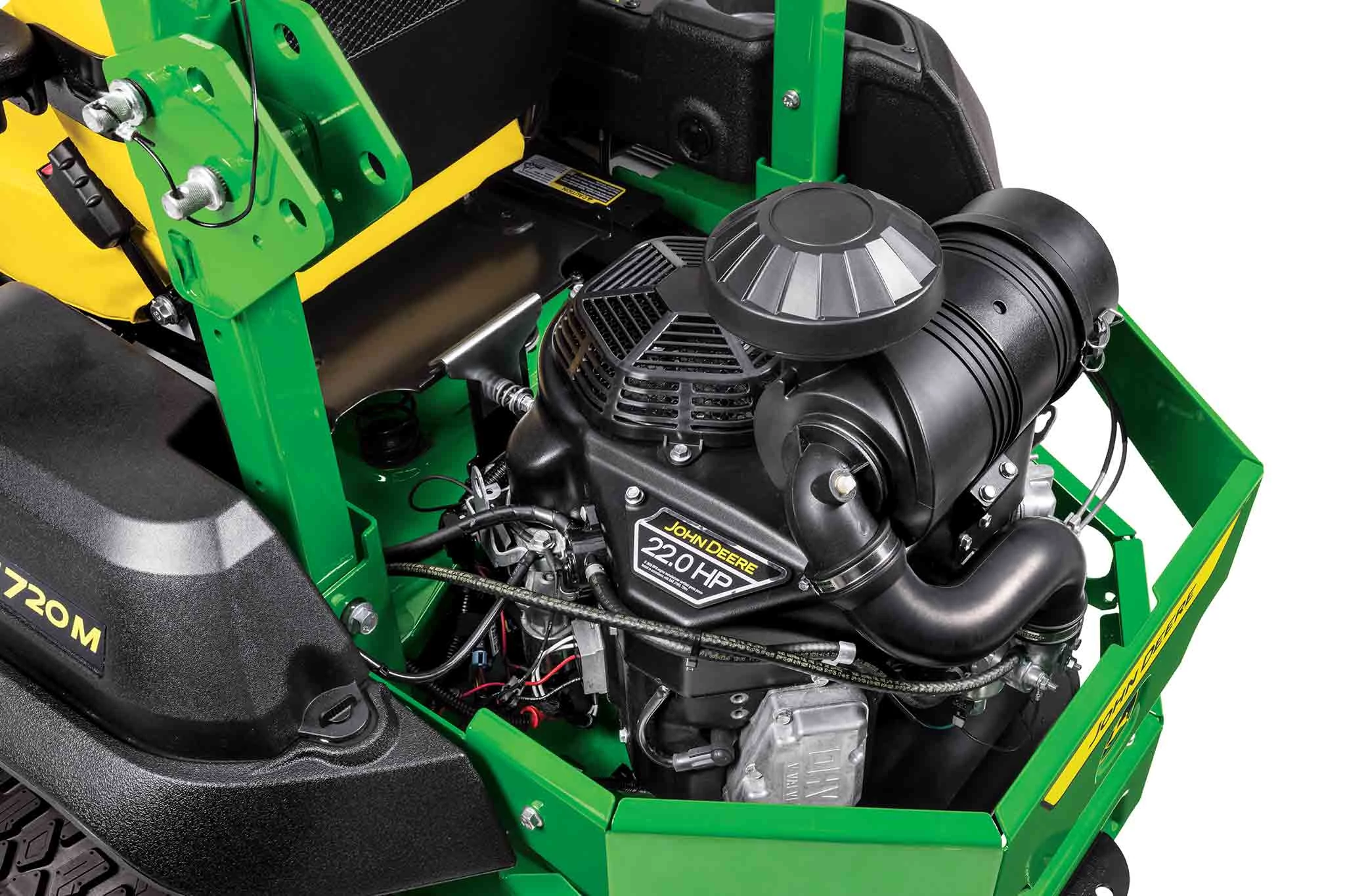 A close-up studio shot of a Z720M 22 HP engine on a white background.