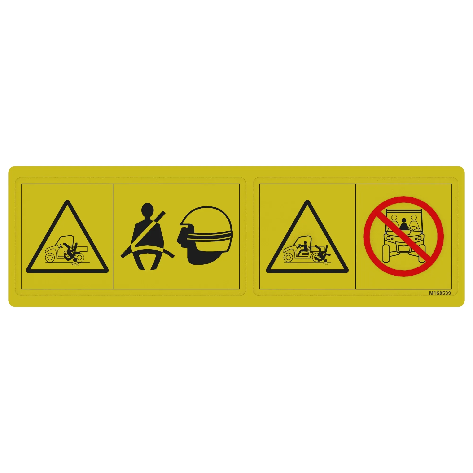 John Deere Warning Label, Rear Occupant - M168539