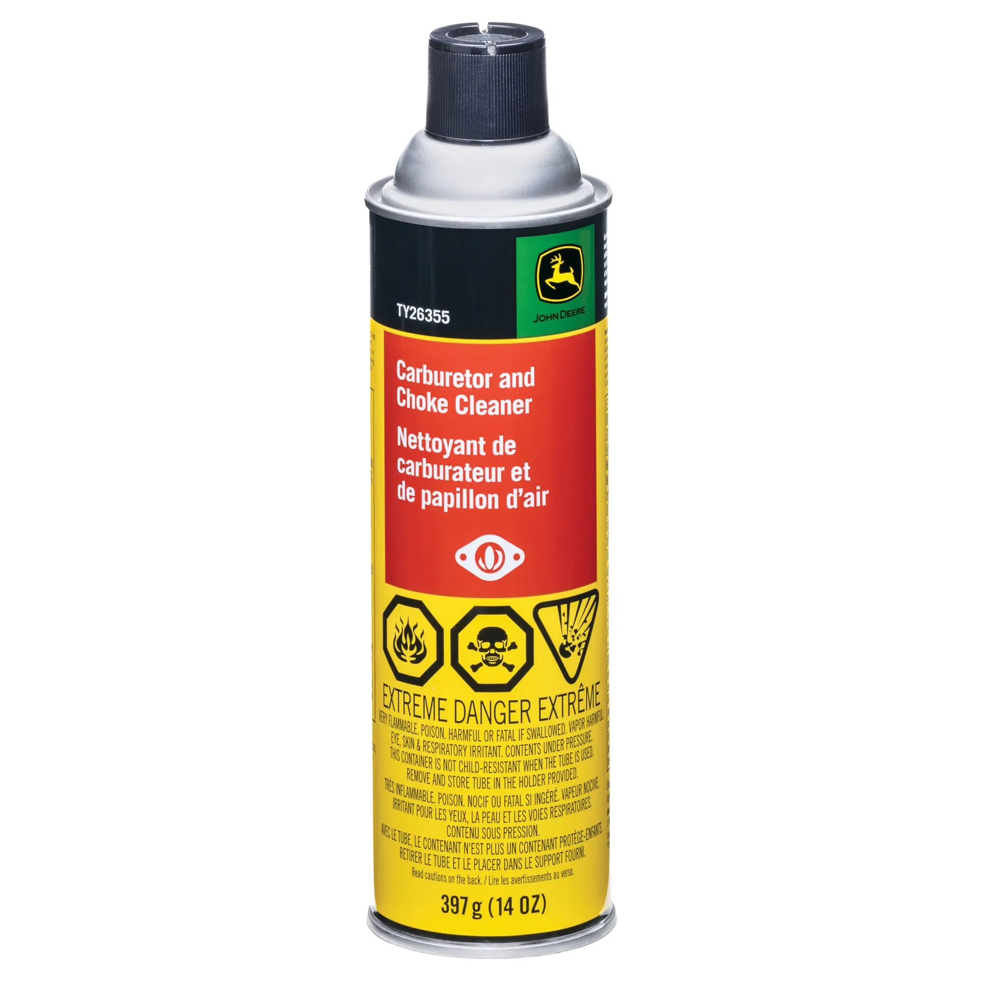 John Deere Carburetor and Choke Cleaner, 397 gram (14 Oz) - TY26355