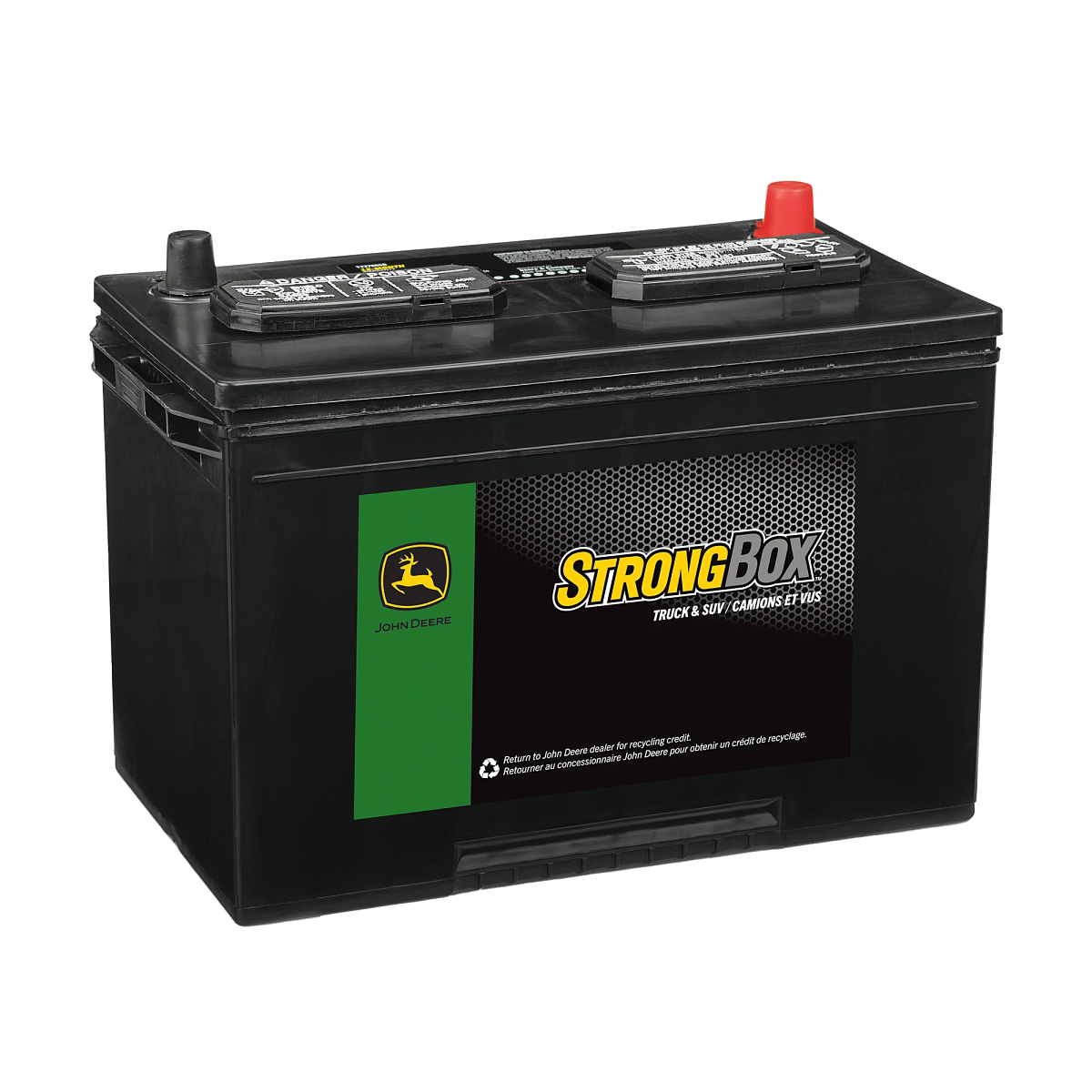 John Deere 12 Volt Battery, Wet Charged, 65 Ah, 710 CCA, 27F BCI - TY24394B