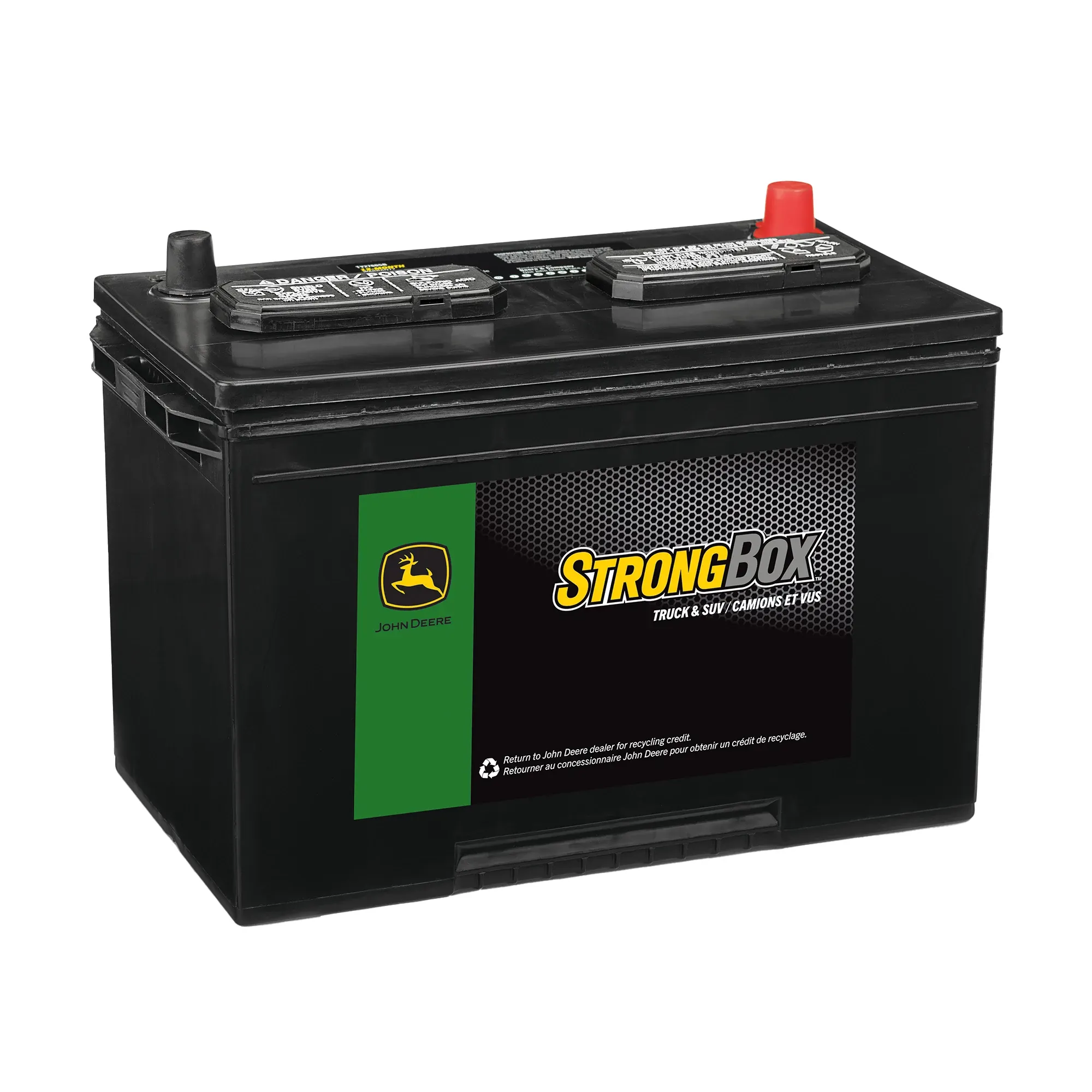 John Deere 12 Volt Battery, Wet Charged, 65 Ah, 710 CCA, 27F BCI - TY24394B