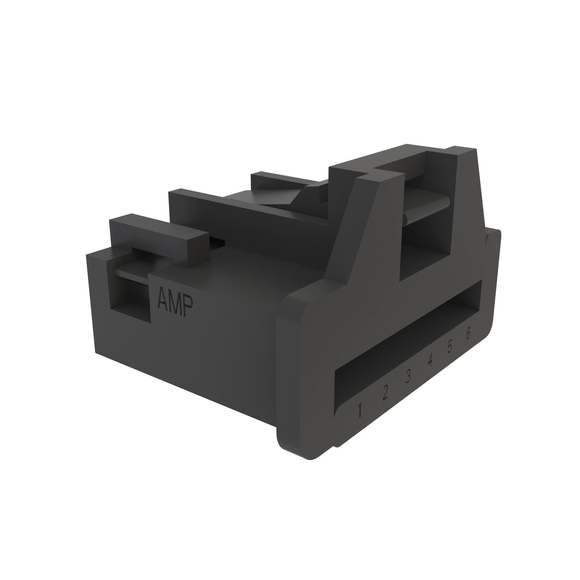 CONN TYCO MQS 6W F BLK PLSTC
