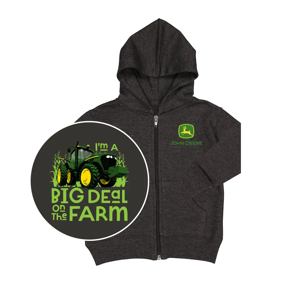 Toddler I'm Kind of a Big Deal Full Zip Hoodie - Ag