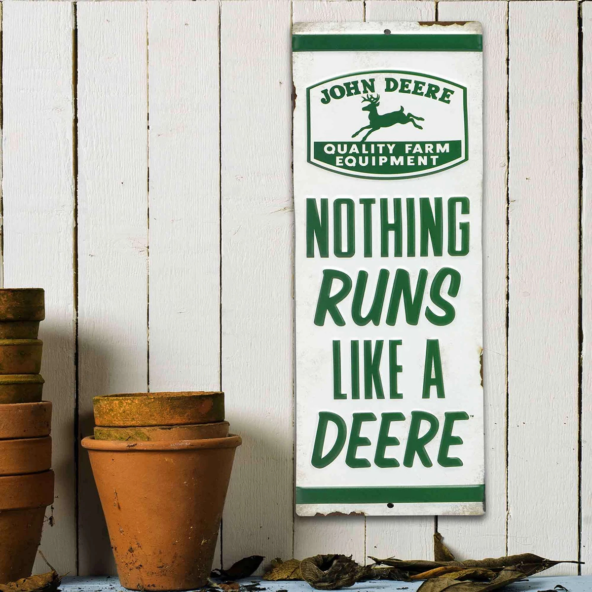 Nothing Runs Like a Deere Metal Sign