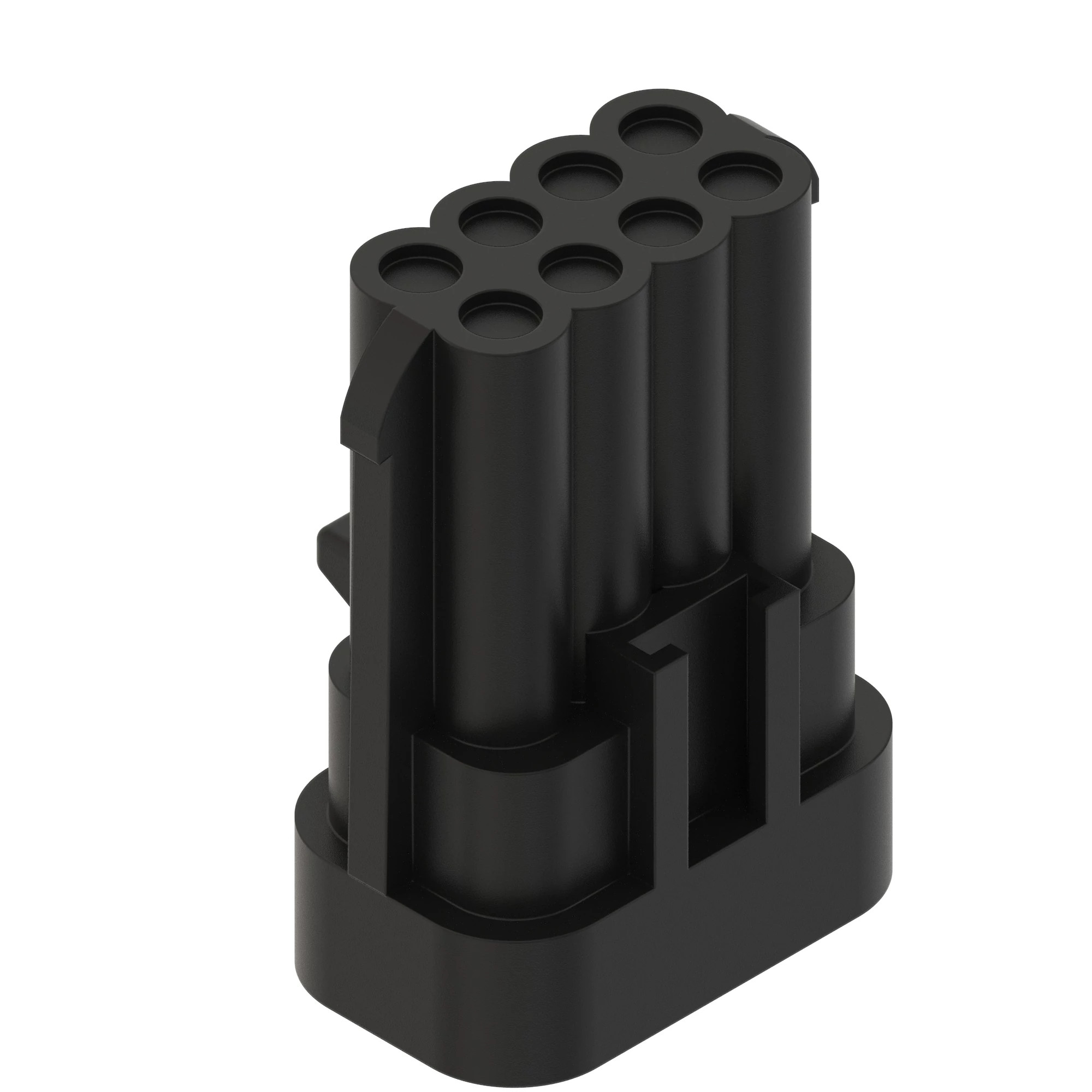 John Deere Black Internal Electrical Connector Housing, 8 Cavities - 57M7264