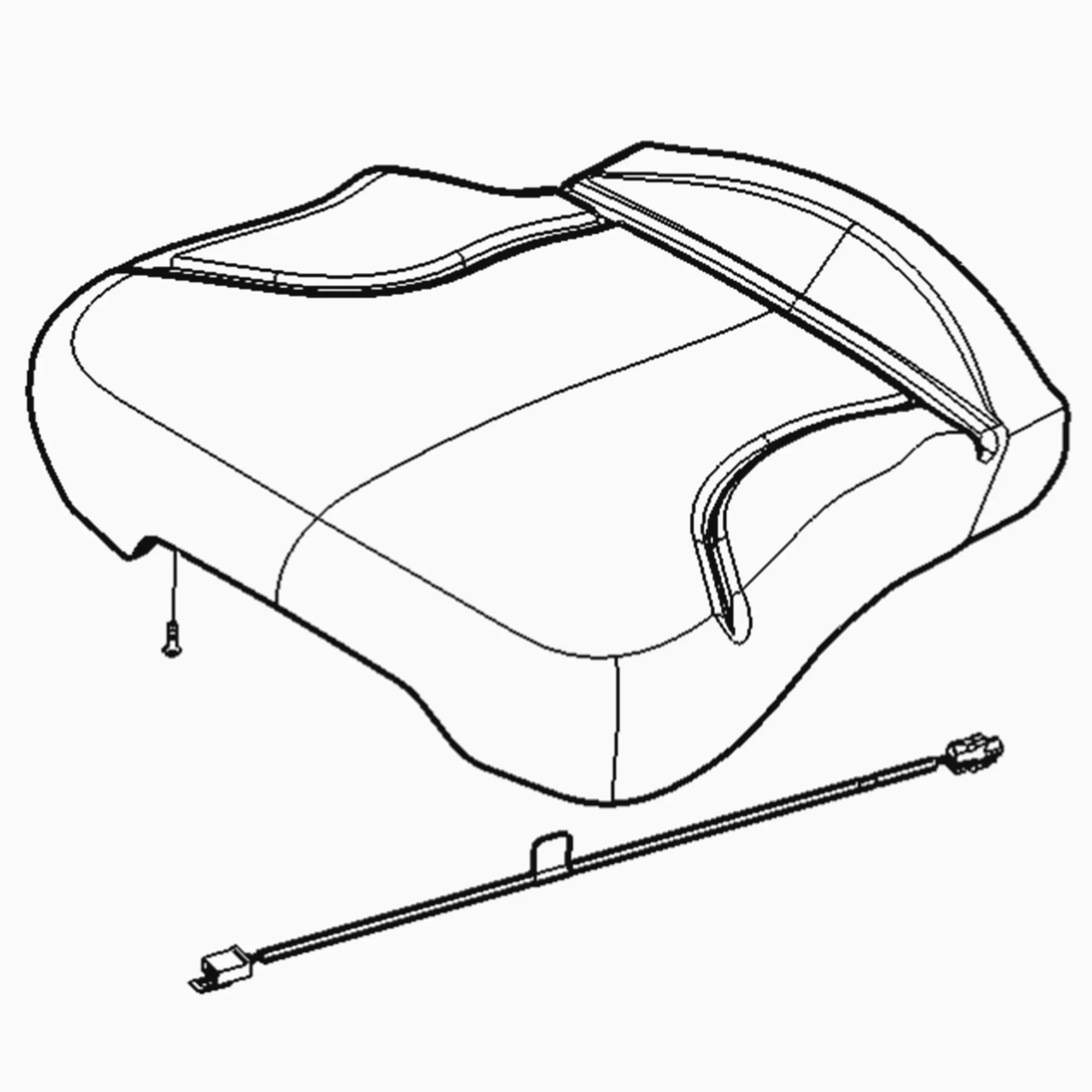 John Deere Seat Bottom Cushion with Tilt - RE576467