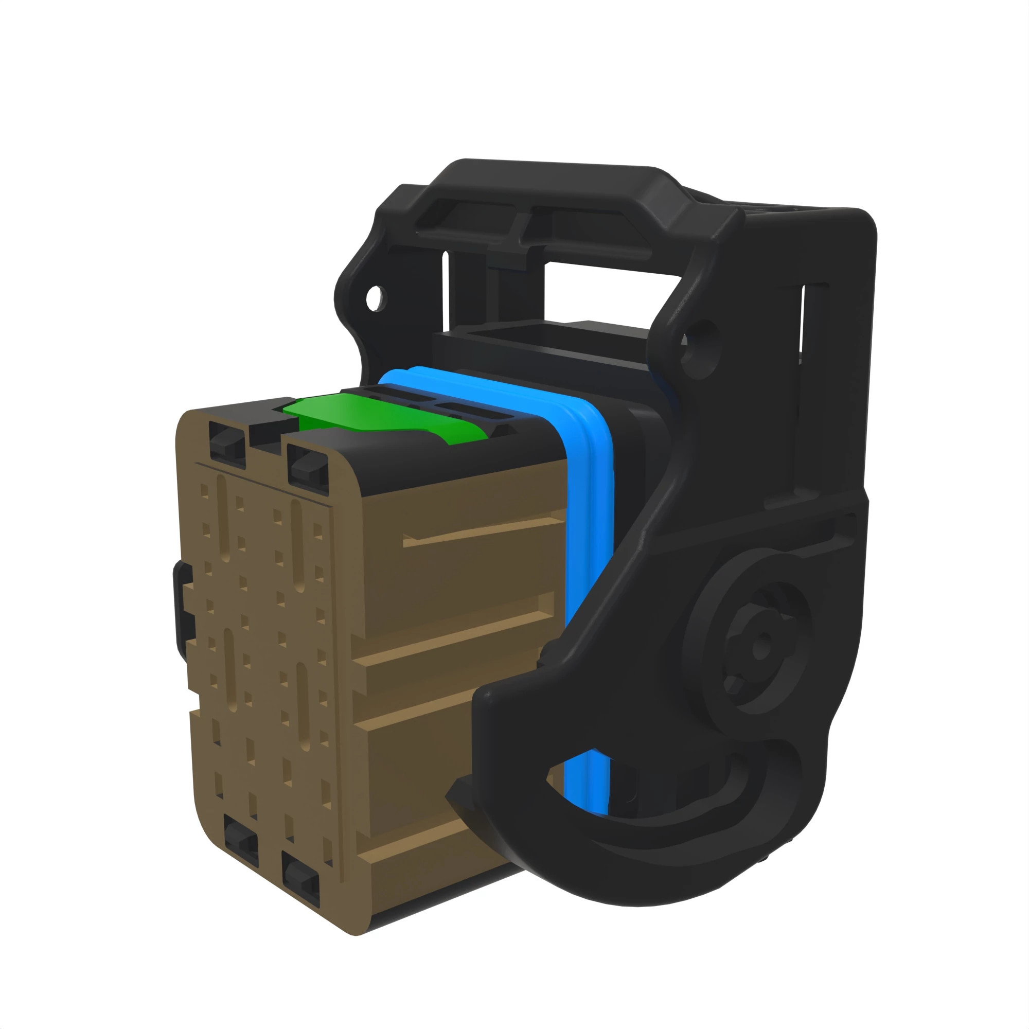 John Deere Brown External Electrical Connector Housing, 32 Cavities - 57M10612