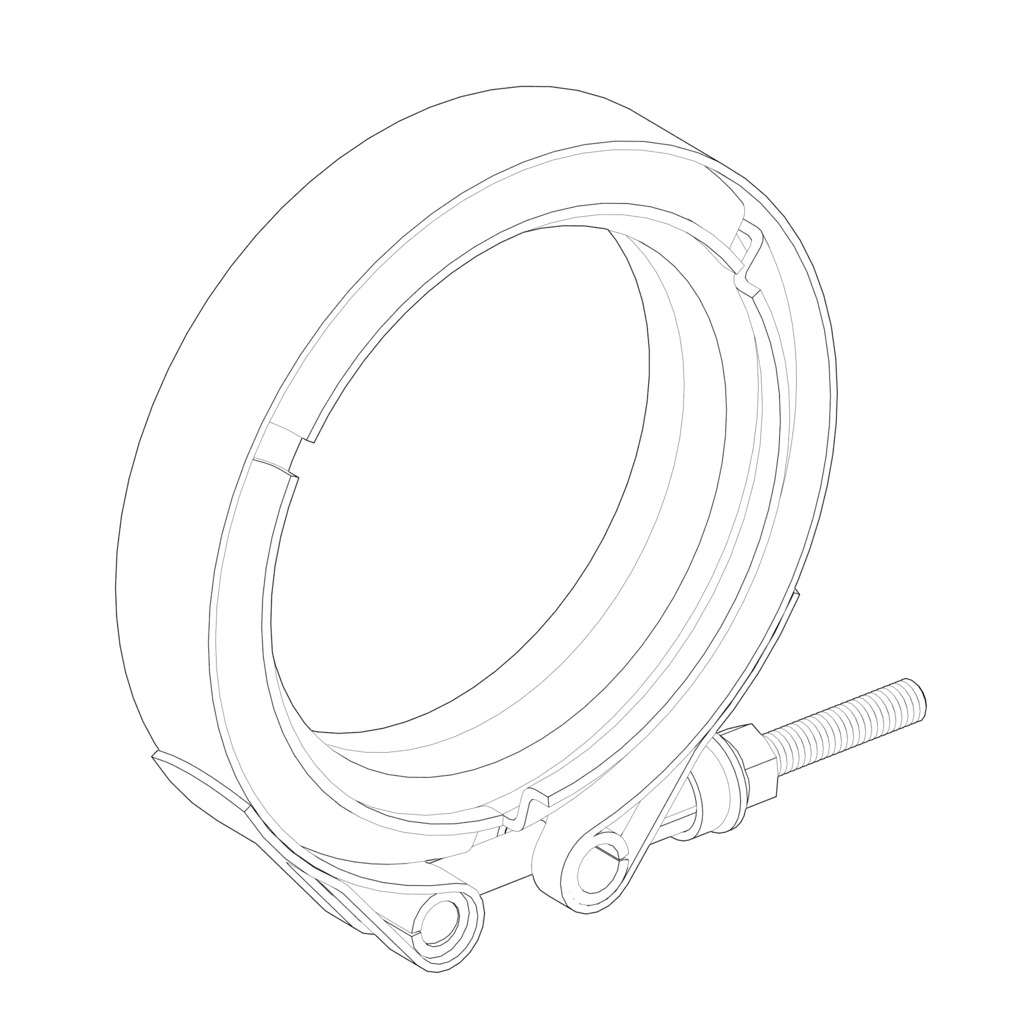 CLAMP w. SEALING; FT4 EXHAUST; 3"