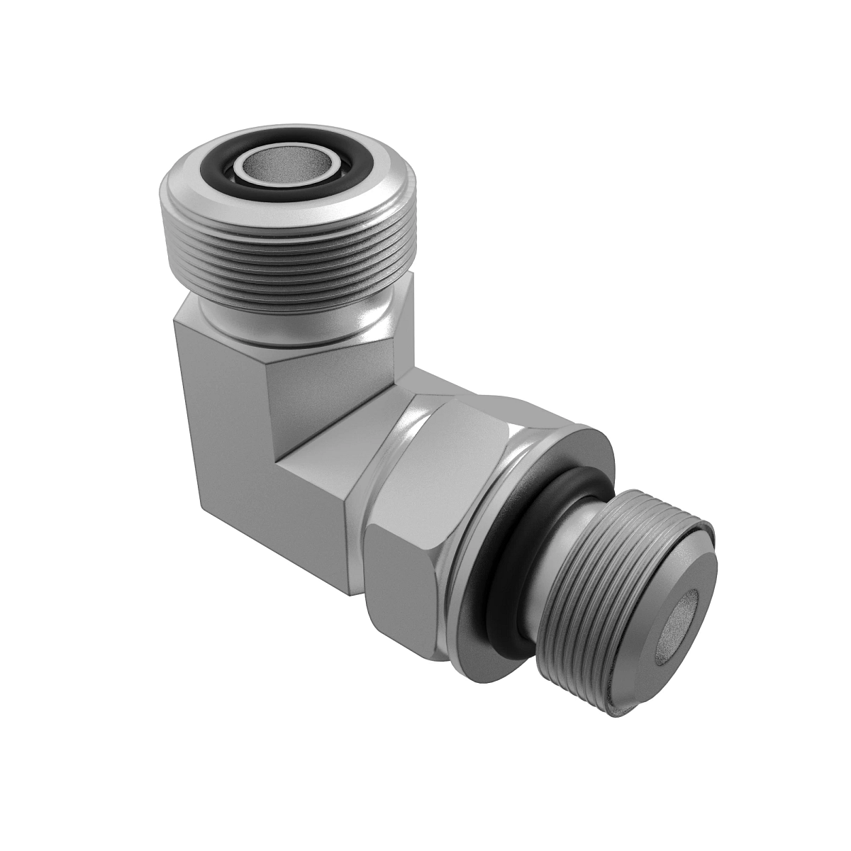 Elbow Fitting, -06 ORFS X M14 Adj S