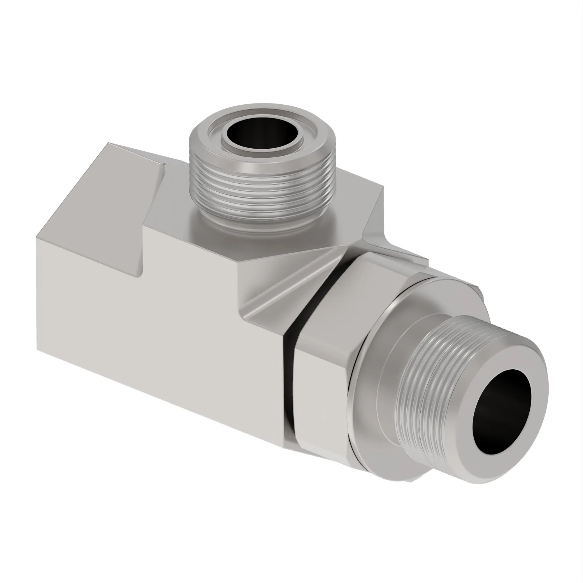 TEE FITTING, ADJ STUD RUN TEE, ORFS